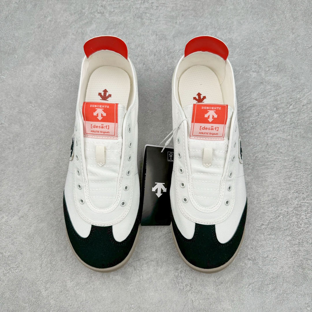 图片[2]-DESCENTE CHRON 迪桑特复古运动一脚蹬帆布鞋透气休闲鞋 轻松方便的一脚蹬设计 搭配轻质弹性鞋底 脚感舒适 简洁的帆布鞋面设计适用于多场景穿搭 尺码：36 36.5 37.5 38 38.5 39 40 40.5 41 42 42.5 43 44 44.5 45-选品中心