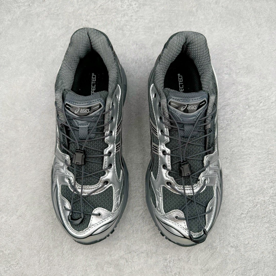 图片[2]-＃FA ASICS GEL-KAYANO 14 亚瑟士K14系列户外复古潮流百搭织物合成革缓震休闲跑步鞋 原装纸板楦头开发 独家私模五层组合大底 原厂定制缓震硅胶加持 原盒原配 官方四联吊牌 原装Ortholite轻量化鞋垫 设计师 Hidenori Yamashita 以「Flash」一词为灵感 创造出未来感金属色鞋面 改造升级内在性能 由内而外全面革新 为 GEL-KAYANO 家族传承及经典跑鞋文化的延续 创下里程碑式作品 K14跑鞋重新诠释了复古的跑步形状 并以其 2000 年代后期的美学理念重新铺装 银色与蓝色的鞋面极为高档 网面铺陈与鞋面、鞋头多处细节位增添了透气性 鞋后跟部中底上以及多密度耐磨鞋底增加了 GEL 缓震胶 提供高抗冲击性、缓冲性、可保护脚部免受地面冲击的影响 穿着舒适性十足 尺码：35.5 36 37 37.5 38 39 39.5 40.5 41.5 42 42.5 43.5 44 45-选品中心
