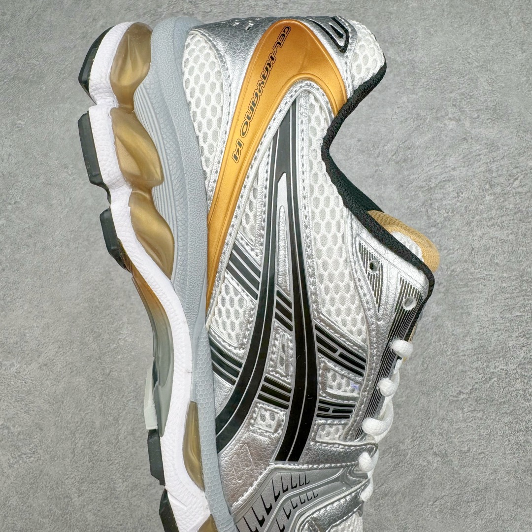 图片[6]-＃FA ASICS GEL-KAYANO 14 亚瑟士K14系列户外复古潮流百搭织物合成革缓震休闲跑步鞋 原装纸板楦头开发 独家私模五层组合大底 原厂定制缓震硅胶加持 原盒原配 官方四联吊牌 原装Ortholite轻量化鞋垫 设计师 Hidenori Yamashita 以「Flash」一词为灵感 创造出未来感金属色鞋面 改造升级内在性能 由内而外全面革新 为 GEL-KAYANO 家族传承及经典跑鞋文化的延续 创下里程碑式作品 K14跑鞋重新诠释了复古的跑步形状 并以其 2000 年代后期的美学理念重新铺装 银色与蓝色的鞋面极为高档 网面铺陈与鞋面、鞋头多处细节位增添了透气性 鞋后跟部中底上以及多密度耐磨鞋底增加了 GEL 缓震胶 提供高抗冲击性、缓冲性、可保护脚部免受地面冲击的影响 穿着舒适性十足 尺码：35.5 36 37 37.5 38 39 39.5 40.5 41.5 42 42.5 43.5 44 45-选品中心