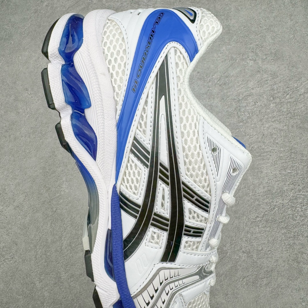 图片[6]-＃FA ASICS GEL-KAYANO 14 亚瑟士K14系列户外复古潮流百搭织物合成革缓震休闲跑步鞋 原装纸板楦头开发 独家私模五层组合大底 原厂定制缓震硅胶加持 原盒原配 官方四联吊牌 原装Ortholite轻量化鞋垫 设计师 Hidenori Yamashita 以「Flash」一词为灵感 创造出未来感金属色鞋面 改造升级内在性能 由内而外全面革新 为 GEL-KAYANO 家族传承及经典跑鞋文化的延续 创下里程碑式作品 K14跑鞋重新诠释了复古的跑步形状 并以其 2000 年代后期的美学理念重新铺装 银色与蓝色的鞋面极为高档 网面铺陈与鞋面、鞋头多处细节位增添了透气性 鞋后跟部中底上以及多密度耐磨鞋底增加了 GEL 缓震胶 提供高抗冲击性、缓冲性、可保护脚部免受地面冲击的影响 穿着舒适性十足 尺码：35.5 36 37 37.5 38 39 39.5 40.5 41.5 42 42.5 43.5 44 45-选品中心