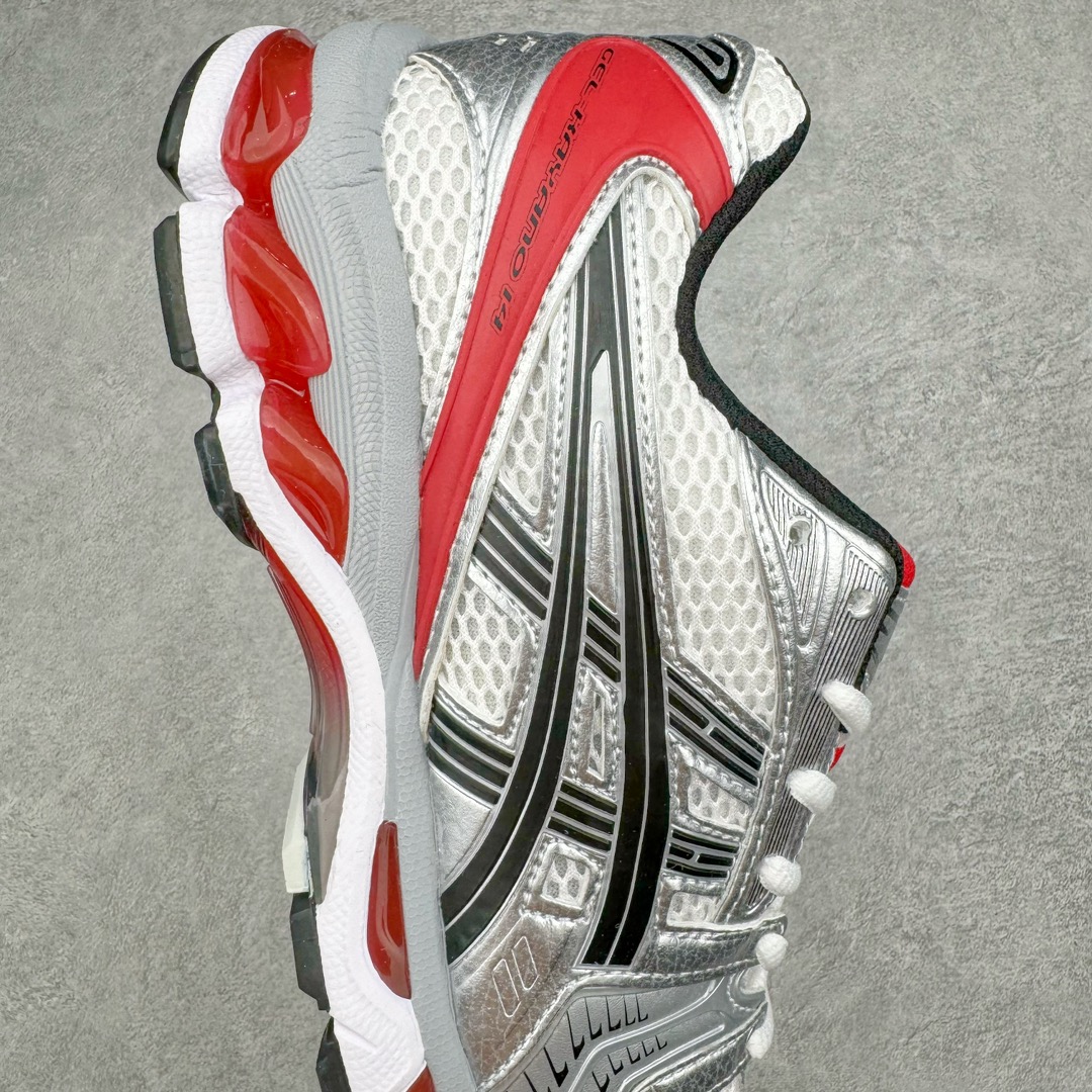 图片[6]-＃FA ASICS GEL-KAYANO 14 亚瑟士K14系列户外复古潮流百搭织物合成革缓震休闲跑步鞋 原装纸板楦头开发 独家私模五层组合大底 原厂定制缓震硅胶加持 原盒原配 官方四联吊牌 原装Ortholite轻量化鞋垫 设计师 Hidenori Yamashita 以「Flash」一词为灵感 创造出未来感金属色鞋面 改造升级内在性能 由内而外全面革新 为 GEL-KAYANO 家族传承及经典跑鞋文化的延续 创下里程碑式作品 K14跑鞋重新诠释了复古的跑步形状 并以其 2000 年代后期的美学理念重新铺装 银色与蓝色的鞋面极为高档 网面铺陈与鞋面、鞋头多处细节位增添了透气性 鞋后跟部中底上以及多密度耐磨鞋底增加了 GEL 缓震胶 提供高抗冲击性、缓冲性、可保护脚部免受地面冲击的影响 穿着舒适性十足 尺码：35.5 36 37 37.5 38 39 39.5 40.5 41.5 42 42.5 43.5 44 45-选品中心