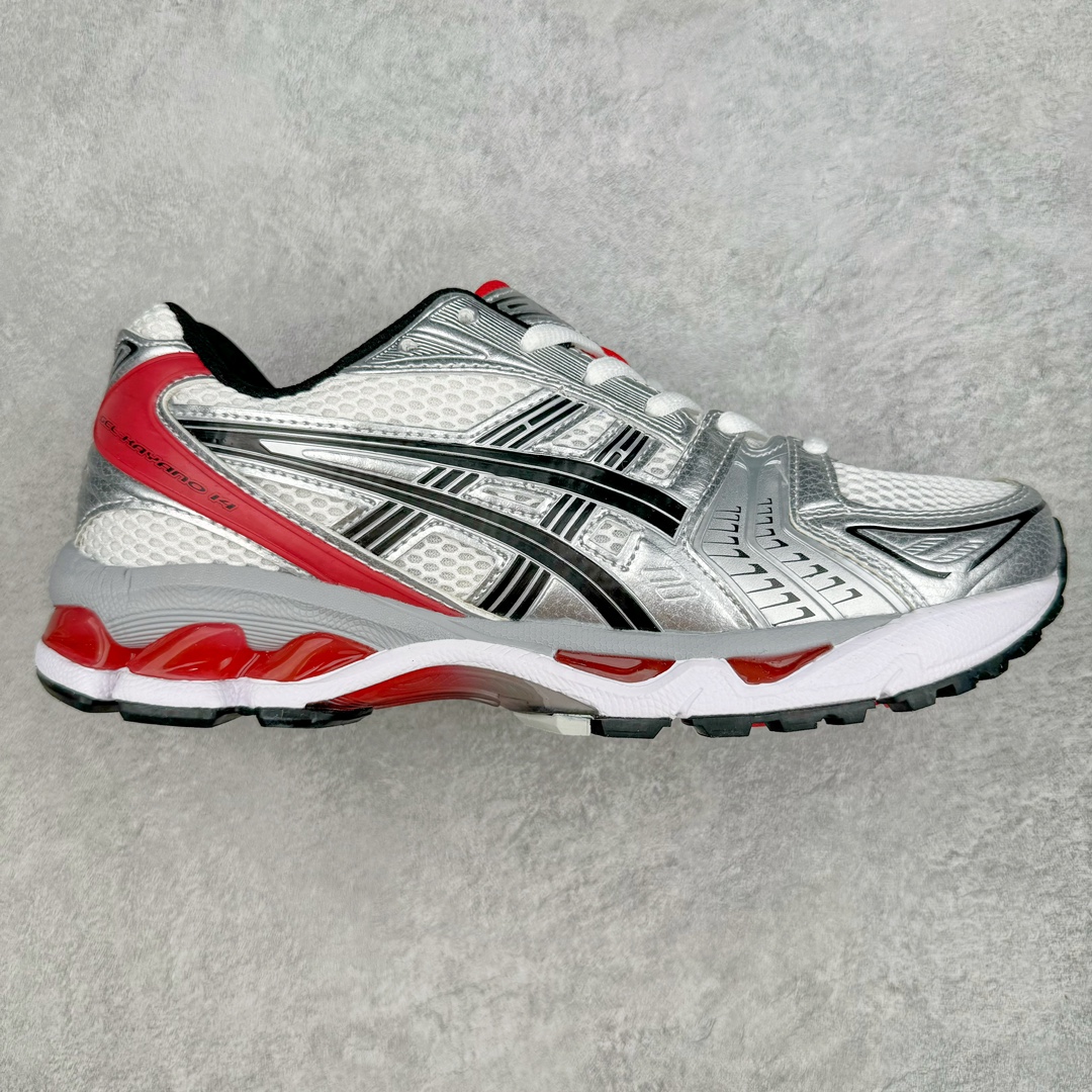 ＃FA ASICS GEL-KAYANO 14 亚瑟士K14系列户外复古潮流百搭织物合成革缓震休闲跑步鞋 原装纸板楦头开发 独家私模五层组合大底 原厂定制缓震硅胶加持 原盒原配 官方四联吊牌 原装Ortholite轻量化鞋垫 设计师 Hidenori Yamashita 以「Flash」一词为灵感 创造出未来感金属色鞋面 改造升级内在性能 由内而外全面革新 为 GEL-KAYANO 家族传承及经典跑鞋文化的延续 创下里程碑式作品 K14跑鞋重新诠释了复古的跑步形状 并以其 2000 年代后期的美学理念重新铺装 银色与蓝色的鞋面极为高档 网面铺陈与鞋面、鞋头多处细节位增添了透气性 鞋后跟部中底上以及多密度耐磨鞋底增加了 GEL 缓震胶 提供高抗冲击性、缓冲性、可保护脚部免受地面冲击的影响 穿着舒适性十足 尺码：35.5 36 37 37.5 38 39 39.5 40.5 41.5 42 42.5 43.5 44 45-选品中心