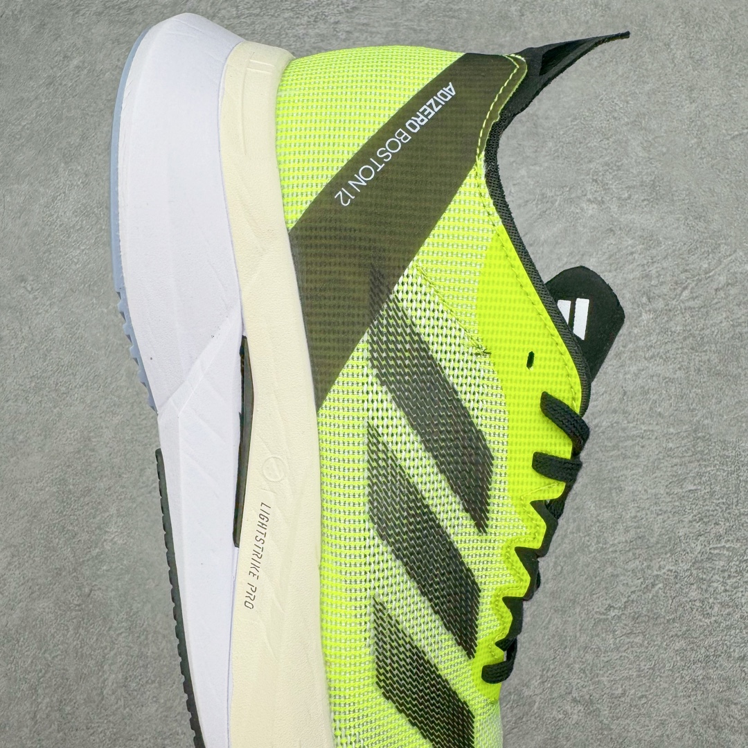 图片[6]-AD Adizero Boston 12 波士顿夏季透气网眼竞速跑鞋 延续爪型玻璃纤维推进系统 进化为全掌式的ENERGY RODS 2.0 从脚跟到脚趾的一体成形设计 强化整体推进力 提升速度表现 升级透气鞋面更具支撑性 利用ENGINEERED MESH技术进行不同密度织纹 强化支撑性 更使用50%以上的回收材料製成 减低塑料浪费 此外变薄的鞋舌为前掌提供更多空间 提供跑者更好的穿着感受 马牌轮胎大底耐磨性佳 大底全掌采用耐磨的Continental马牌轮胎大底 在各种环境下保有良好抓地力 尺码：36 36.5 37 38 38.5 39 40 40.5 41 42 42.5 43 44 44.5 45-选品中心