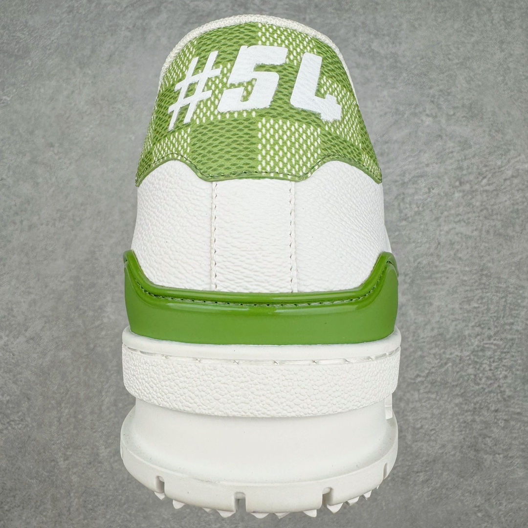 图片[8]-＃GD广顶 Louis Vuitton Trainer lv路易威登时装走秀运动时尚板鞋 外贸零售特供批次 2023全新纸板数据 印花高频效果碾压市面 市售天花板产物 耗时半年巨作 全套原厂新版原纸板楦头开发 原厂特供皮料加持 市场所有版本中综合最强的货品 GD实力大厂出品 全网最全配色更新最快 最成熟的做工稳定的品控 完美鞋型超高的清洁度 零毛边线头瑕疵 全套原楦原纸版原鞋开模 全网最具灵魂的版型 正确原装黄色鞋盒 正确中底印花 鞋面印花3D高频深度立体 全鞋电脑针车 紧密相连 针距密度一致 环保乳胶注塑鞋垫 厚度脚感还原原版 皮面裁剪部位 统一油边封口工艺 原装橡胶大底含胶量大底组合零偏差 专柜全套包装 防尘袋 说明书 质保卡 男女鞋 尺码：35 36 37 38 39 40 41 42 43 44 45-选品中心