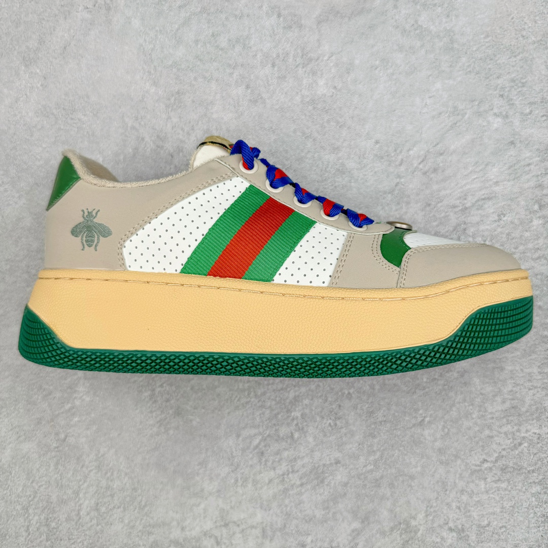 Gucci 轻奢单品 广东品质原厂 高奢古驰Gucci Screener GG High-Top Sneaker休闲潮鞋系列意大利进口超软小牛皮+刺绣搭配 原装雪梨形超软沙绒纸团 鞋底采用超软橡胶大底内外锁死工艺 最大限度弯折永不开胶 原鞋一致效果环保无味 尺码 35-44-选品中心