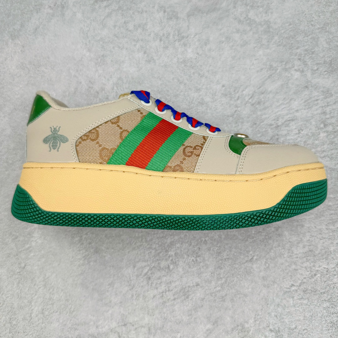 Gucci 轻奢单品 广东品质原厂 高奢古驰Gucci Screener GG High-Top Sneaker休闲潮鞋系列意大利进口超软小牛皮+刺绣搭配 原装雪梨形超软沙绒纸团 鞋底采用超软橡胶大底内外锁死工艺 最大限度弯折永不开胶 原鞋一致效果环保无味 尺码 35-44-选品中心