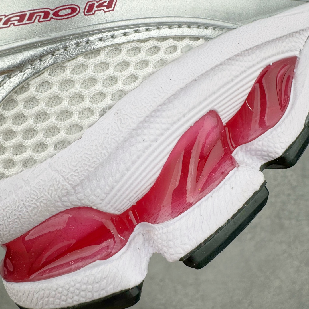 图片[13]-＃FA ASICS GEL-KAYANO 14 亚瑟士K14系列户外复古潮流百搭织物合成革缓震休闲跑步鞋 原装纸板楦头开发 独家私模五层组合大底 原厂定制缓震硅胶加持 原盒原配 官方四联吊牌 原装Ortholite轻量化鞋垫 设计师 Hidenori Yamashita 以「Flash」一词为灵感 创造出未来感金属色鞋面 改造升级内在性能 由内而外全面革新 为 GEL-KAYANO 家族传承及经典跑鞋文化的延续 创下里程碑式作品 K14跑鞋重新诠释了复古的跑步形状 并以其 2000 年代后期的美学理念重新铺装 银色与蓝色的鞋面极为高档 网面铺陈与鞋面、鞋头多处细节位增添了透气性 鞋后跟部中底上以及多密度耐磨鞋底增加了 GEL 缓震胶 提供高抗冲击性、缓冲性、可保护脚部免受地面冲击的影响 穿着舒适性十足 尺码：35.5 36 37 37.5 38 39 39.5 40.5 41.5 42 42.5 43.5 44 45-选品中心