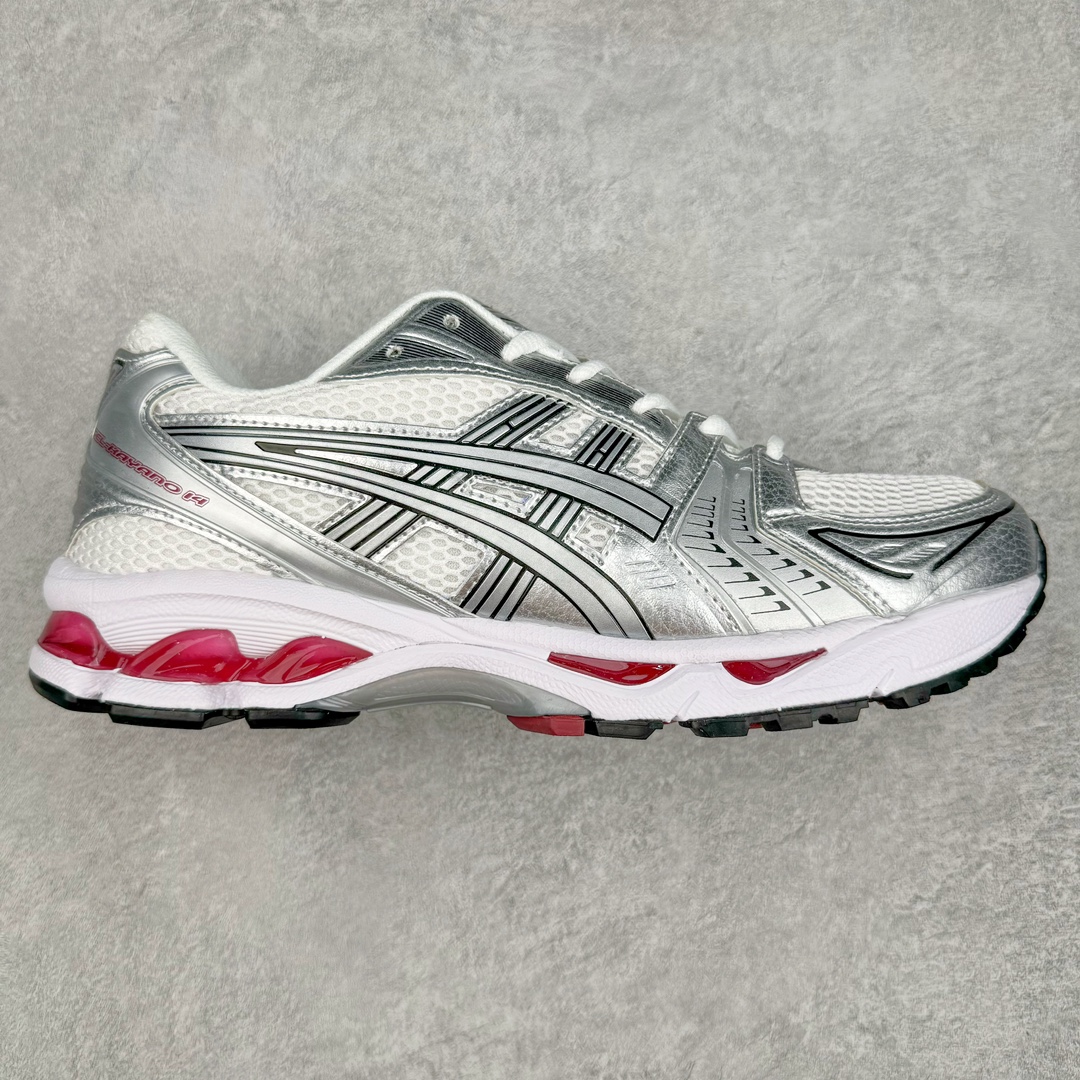 ＃FA ASICS GEL-KAYANO 14 亚瑟士K14系列户外复古潮流百搭织物合成革缓震休闲跑步鞋 原装纸板楦头开发 独家私模五层组合大底 原厂定制缓震硅胶加持 原盒原配 官方四联吊牌 原装Ortholite轻量化鞋垫 设计师 Hidenori Yamashita 以「Flash」一词为灵感 创造出未来感金属色鞋面 改造升级内在性能 由内而外全面革新 为 GEL-KAYANO 家族传承及经典跑鞋文化的延续 创下里程碑式作品 K14跑鞋重新诠释了复古的跑步形状 并以其 2000 年代后期的美学理念重新铺装 银色与蓝色的鞋面极为高档 网面铺陈与鞋面、鞋头多处细节位增添了透气性 鞋后跟部中底上以及多密度耐磨鞋底增加了 GEL 缓震胶 提供高抗冲击性、缓冲性、可保护脚部免受地面冲击的影响 穿着舒适性十足 尺码：35.5 36 37 37.5 38 39 39.5 40.5 41.5 42 42.5 43.5 44 45-选品中心