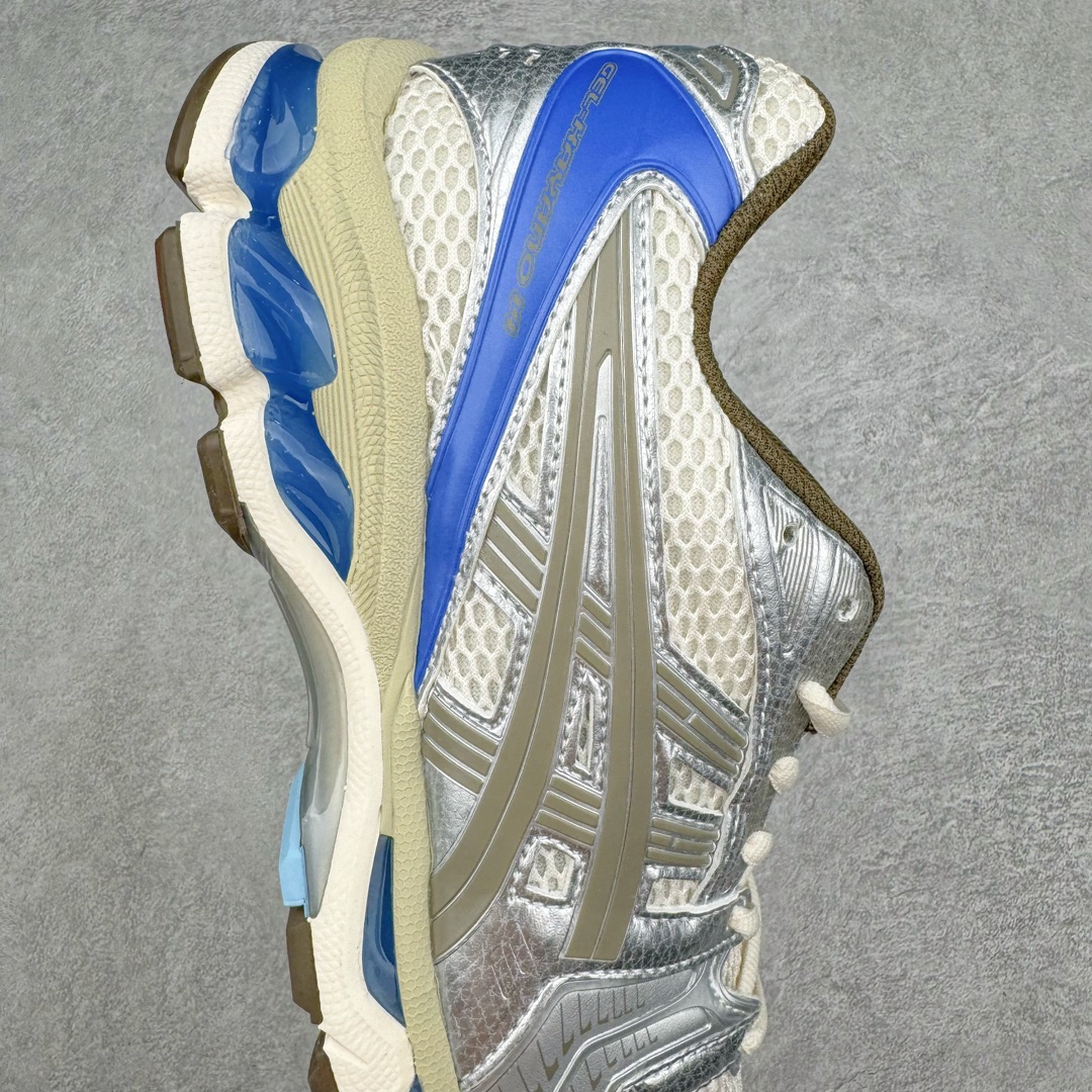 图片[6]-＃FA ASICS GEL-KAYANO 14 亚瑟士K14系列户外复古潮流百搭织物合成革缓震休闲跑步鞋 原装纸板楦头开发 独家私模五层组合大底 原厂定制缓震硅胶加持 原盒原配 官方四联吊牌 原装Ortholite轻量化鞋垫 设计师 Hidenori Yamashita 以「Flash」一词为灵感 创造出未来感金属色鞋面 改造升级内在性能 由内而外全面革新 为 GEL-KAYANO 家族传承及经典跑鞋文化的延续 创下里程碑式作品 K14跑鞋重新诠释了复古的跑步形状 并以其 2000 年代后期的美学理念重新铺装 银色与蓝色的鞋面极为高档 网面铺陈与鞋面、鞋头多处细节位增添了透气性 鞋后跟部中底上以及多密度耐磨鞋底增加了 GEL 缓震胶 提供高抗冲击性、缓冲性、可保护脚部免受地面冲击的影响 穿着舒适性十足 尺码：35.5 36 37 37.5 38 39 39.5 40.5 41.5 42 42.5 43.5 44 45-选品中心