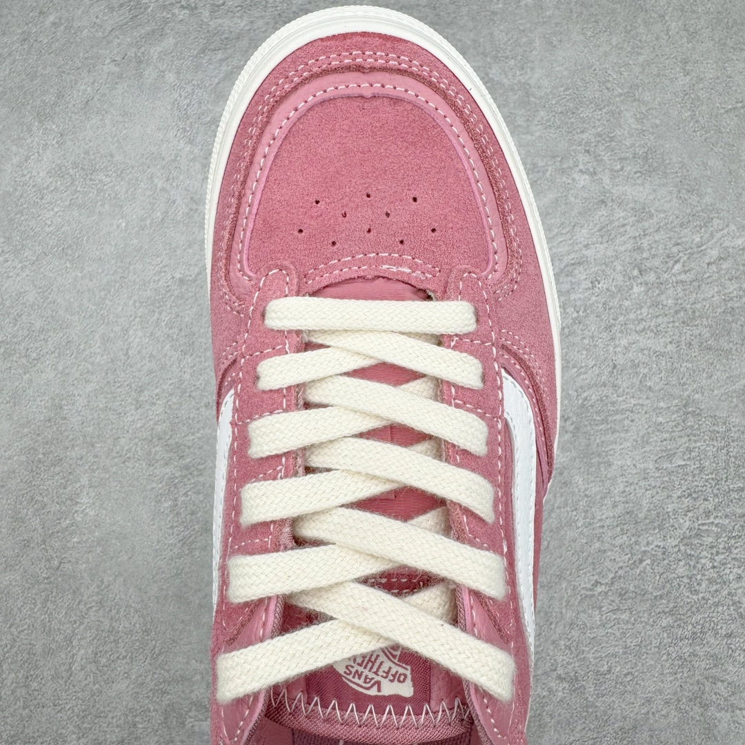 图片[4]-Vans Rowley Classics 粉色 范斯官方 经典复古休闲滑板鞋 复古鞋型搭配全麂皮鞋身做工扎实 鞋两侧标志性Vans条纹Sidestripe 后跟压印数字“66/99”分表代表Vans品牌成立于1966和Rowley Pro诞生于1999 细节满满 货号：VN0009QJBO9 尺码：35 36 36.5 37 38 38.5 39 40 40.5 41 42 42.5 43 44-选品中心