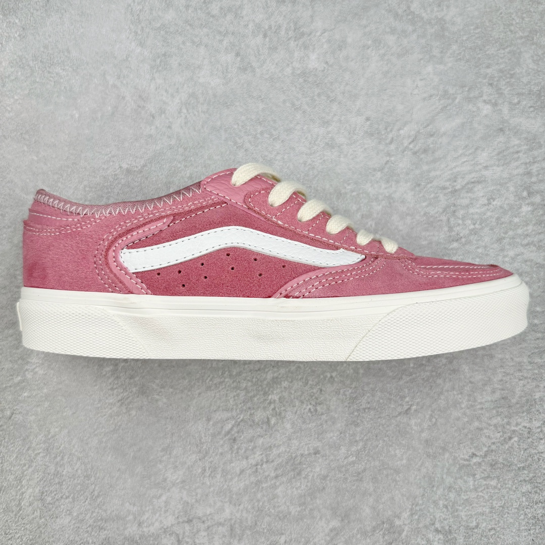 Vans Rowley Classics 粉色 范斯官方 经典复古休闲滑板鞋 复古鞋型搭配全麂皮鞋身做工扎实 鞋两侧标志性Vans条纹Sidestripe 后跟压印数字“66/99”分表代表Vans品牌成立于1966和Rowley Pro诞生于1999 细节满满 货号：VN0009QJBO9 尺码：35 36 36.5 37 38 38.5 39 40 40.5 41 42 42.5 43 44-选品中心