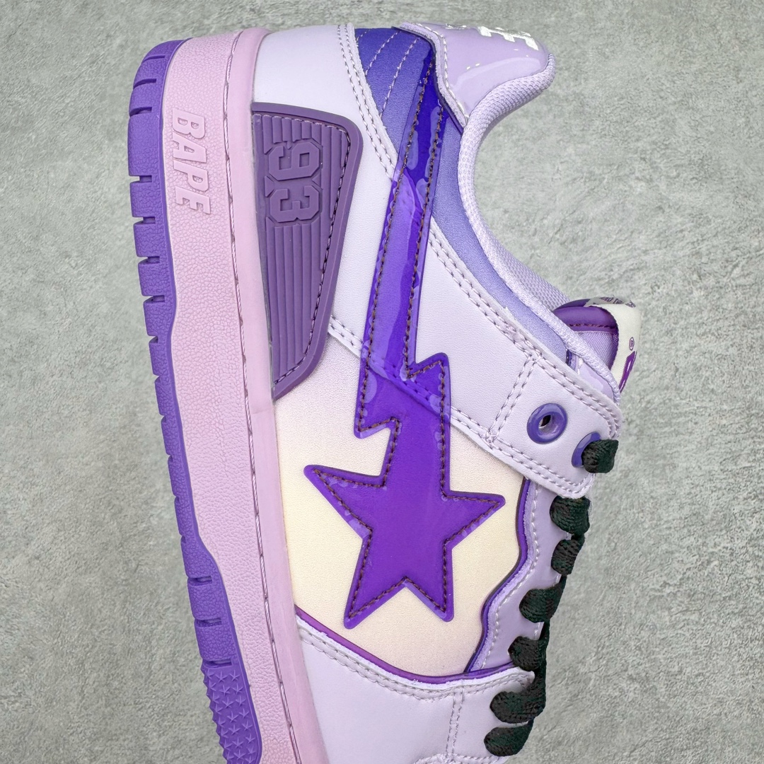 图片[6]-＃C版纯原福利 A Bathing Ape BAPE SK8 Sta Low 日本里原宿潮流品牌 安逸猿 SK8系列低帮休闲运动滑板板鞋 鞋款整体设计以滑板鞋设定的 BAPE SK8 STA 鞋侧「STA」徽标起点睛之效 鞋面不同区域以鲜明轮廓划分 选用高质感面料呈现 柔软绒面麂皮搭载橡胶鞋底 鞋跟处以「93」数字象征品牌创立年份 后跟位置绣上「BAPE」签名式字样 令设计更为完整 尺码：36 36.5 37 38 38.5 39 40 40.5 41 42 42.5 43 44 44.5 45-选品中心