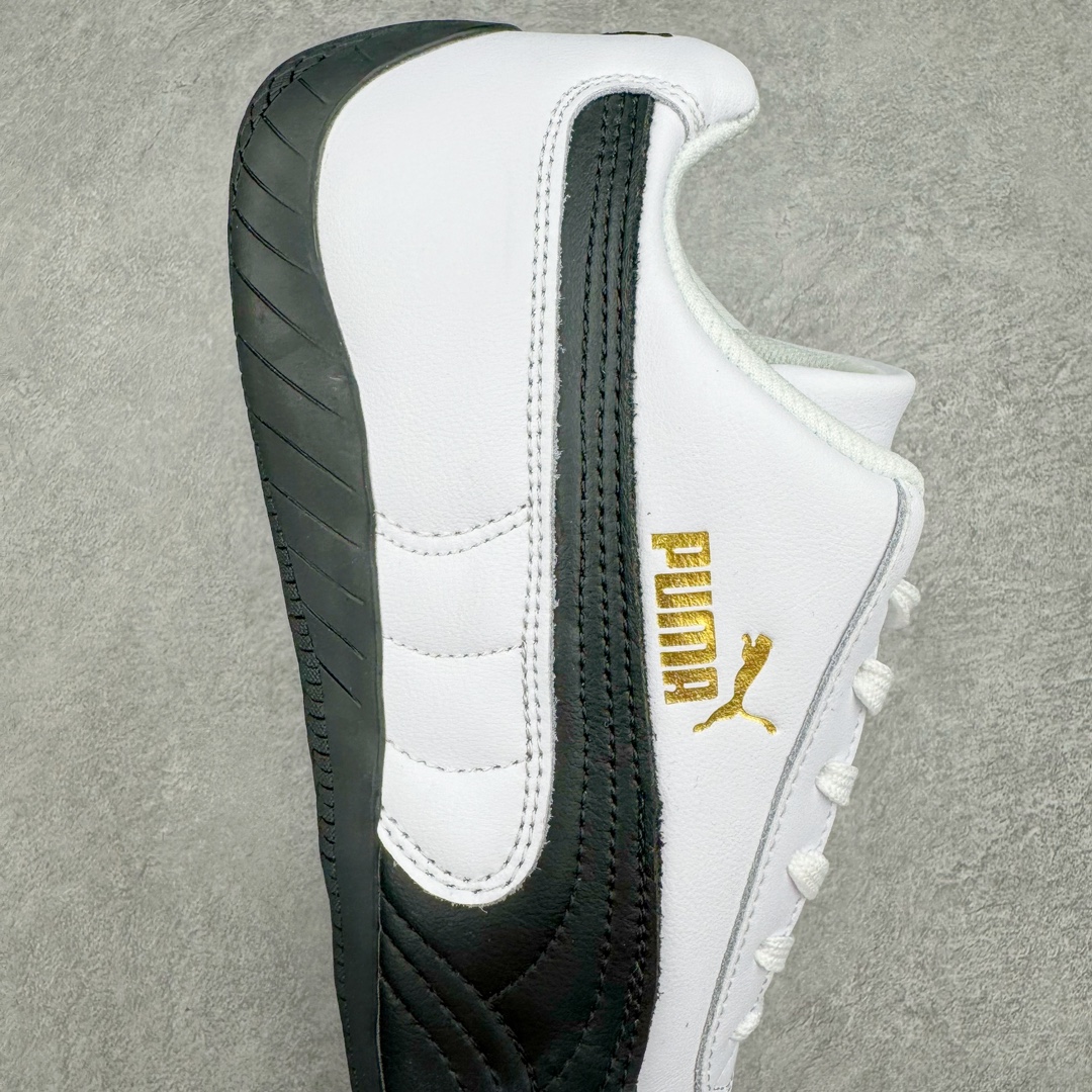 图片[6]-Puma Roma M Motorsport 彪马罗马阿莫尔系列低帮复古运动休闲赛车跑鞋 全球知名运动品牌PUMA宝马赛车系列，融合了宝马车队的标志性配色，以趣味十足又前卫复古的设计引领潮流，将赛道精神融入街头时尚，开启前卫竞速之旅。自1978年巴伐利亚车队走上世界舞台，宝马赛车就在全球汽车制造和赛车运动领域留下了浓墨重彩的一笔。全新的两款BMW MMS Roma与BMW MMS Speedboat鞋款，均从宝马车型中汲取灵感。以黑或白为底色，融入经典配色，主打前卫复古风。Roma鞋款的鞋侧以复古的流线造型，缀以宝马经典Logo，巧妙吸睛；而Speedcat鞋款以亮眼三色条纹元素缀以舒适鞋面，赋予了独特的个性美学，演绎赛车的无尽能量。 货号：397397-01 尺码：35.5 36 37 37.5 38 38.5 39 40 40.5 41 42 42.5 43 44 44.5 45-选品中心