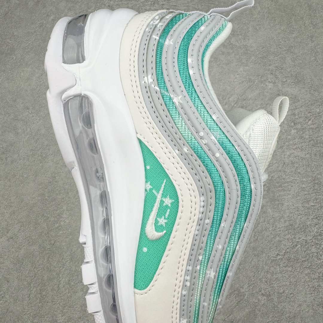 图片[6]-NK Air Max 97 OG 星辰北斗星 绿白渐变 921826-101 原装批次子弹 拆解原鞋开发 打造全市场最强版本子弹 这里只对比原鞋原厂TPU反光材料 市场首家原模原气垫 拒绝套用公底原档案Swoosh电绣 卡色匹配原版 尺码：36 36.5 37.5 38 38.5 39 40 40.5 41 42 42.5 43 44 44.5 45-选品中心
