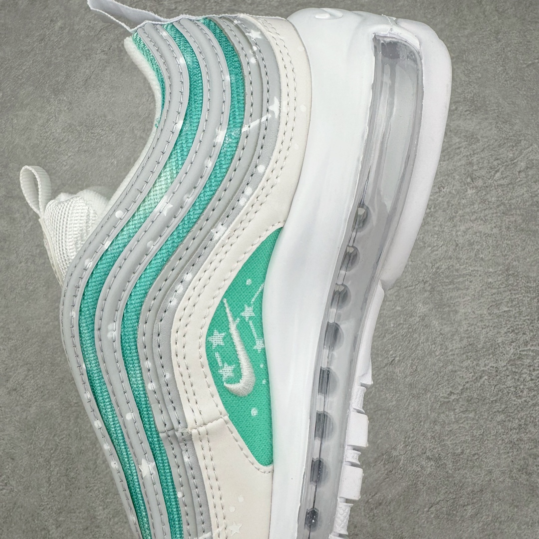 图片[7]-NK Air Max 97 OG 星辰北斗星 绿白渐变 921826-101 原装批次子弹 拆解原鞋开发 打造全市场最强版本子弹 这里只对比原鞋原厂TPU反光材料 市场首家原模原气垫 拒绝套用公底原档案Swoosh电绣 卡色匹配原版 尺码：36 36.5 37.5 38 38.5 39 40 40.5 41 42 42.5 43 44 44.5 45-选品中心