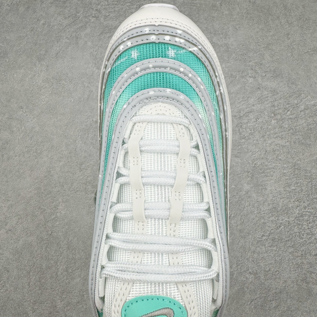 图片[4]-NK Air Max 97 OG 星辰北斗星 绿白渐变 921826-101 原装批次子弹 拆解原鞋开发 打造全市场最强版本子弹 这里只对比原鞋原厂TPU反光材料 市场首家原模原气垫 拒绝套用公底原档案Swoosh电绣 卡色匹配原版 尺码：36 36.5 37.5 38 38.5 39 40 40.5 41 42 42.5 43 44 44.5 45-选品中心
