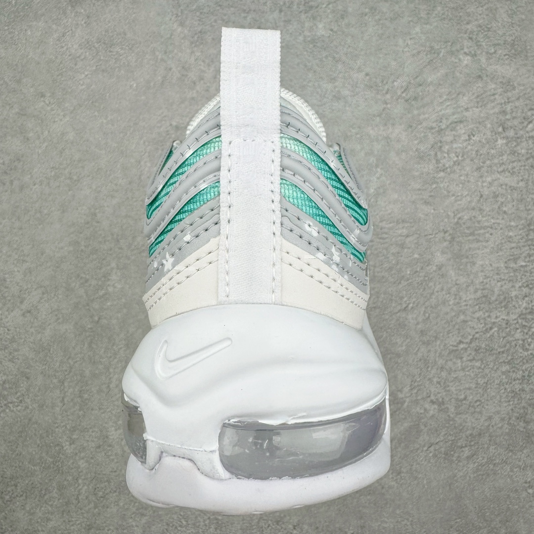 图片[8]-NK Air Max 97 OG 星辰北斗星 绿白渐变 921826-101 原装批次子弹 拆解原鞋开发 打造全市场最强版本子弹 这里只对比原鞋原厂TPU反光材料 市场首家原模原气垫 拒绝套用公底原档案Swoosh电绣 卡色匹配原版 尺码：36 36.5 37.5 38 38.5 39 40 40.5 41 42 42.5 43 44 44.5 45-选品中心