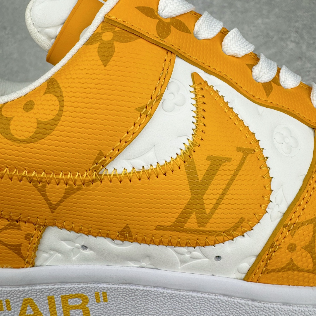 图片[14]-＃东莞纯原 市面独家顶级版本 Louis Vuitton lv x NK Air Force1 Low 空军重磅联名 至今巅峰之作 男款最新升级改良版 25个配色持续更新东莞大厂耗资原鞋开发 当时发售前基本上没货 2级市场买了两双回来开发 一双白蓝女鞋 一双全白男鞋 当时一双价格5w+ 拿到手上有点发抖 全鞋拼接工艺的完美衔接 看不出一点有拼接过的痕迹 最重要的鞋面材料 都需进口订做采用意大利Monogram 纳米牛皮 软度舒适度非常好 报废率也极高 全鞋工艺极其复杂鞋面的印花 压纹都是对于工厂新的摸索和挑战 原版大底私模开发 区别市场低价版本共用老款空军磨具大底 毕竟原版4-5万的鞋 做工材质都是进口最顶级的皮革 质地暗花烫金的拼接凸显高级和质感 鞋身非常轻便大底舒适度非常之高 完全改变了之前Force1 Low 的笨重硬度不舒适的设计 对于品牌和设计师不做多的介绍做好鞋也很想用情怀做铺垫可惜文字格不够 有喜欢关注此款很久的朋友可以考虑下顶级高端fake 一比一的细节 全身心的开发只为还原你购买后称赞还不错的潮鞋 男女鞋尺码 35 36 37 38 39 40 41 42 43 44 45 46-选品中心