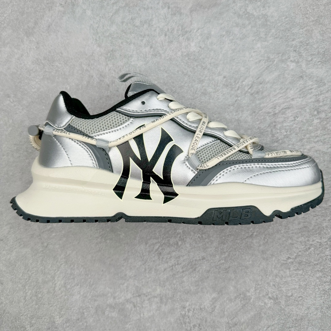 MLB Chunky Runner 2024S 复古印花老爹鞋系列低帮轻量增高厚底百搭休闲运动慢跑鞋 Korea韩国联名NY美国榄球纽约洋基队限定 韩国代购专供 全套原楦原纸板原厂数据开发 正确中底拉帮中底网布细节 平台代购专供 左脚内置芯片 韩国代购吊牌标贴 独家一比一RB+MD组合大底 高频后跟小人Logo精准对位立体饱满 正确网布加超迁鞋面 转印中底走线紧密 转印Logo工艺表层防刮不掉色 尺码：35 36 36.5 37.5 38 38.5 39 40 40.5 41 42 42.5 43 44 45-选品中心