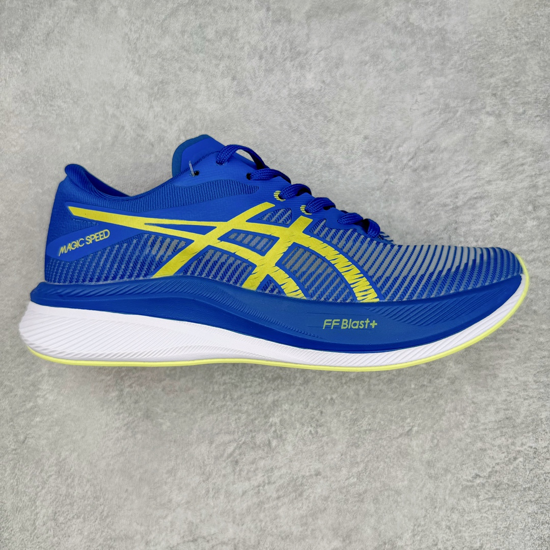 Asics Magic Speed 3 系列碳板竞速跑步鞋 鞋款采用亚瑟士FF BLAST CUSHIONING中底设计 为运动中带来回弾性和轻量性感受 工程网眼鞋面提供运动中所需的透气性和舒适性 内陷式碳板大底结构 带来运动时足底的舒适性和灵活性 帮助跑者获得轻盈的落地体验 尺码：36 37 38 39 39.5 40 40.5 41.5 42 42.5 43.5 44 45-选品中心