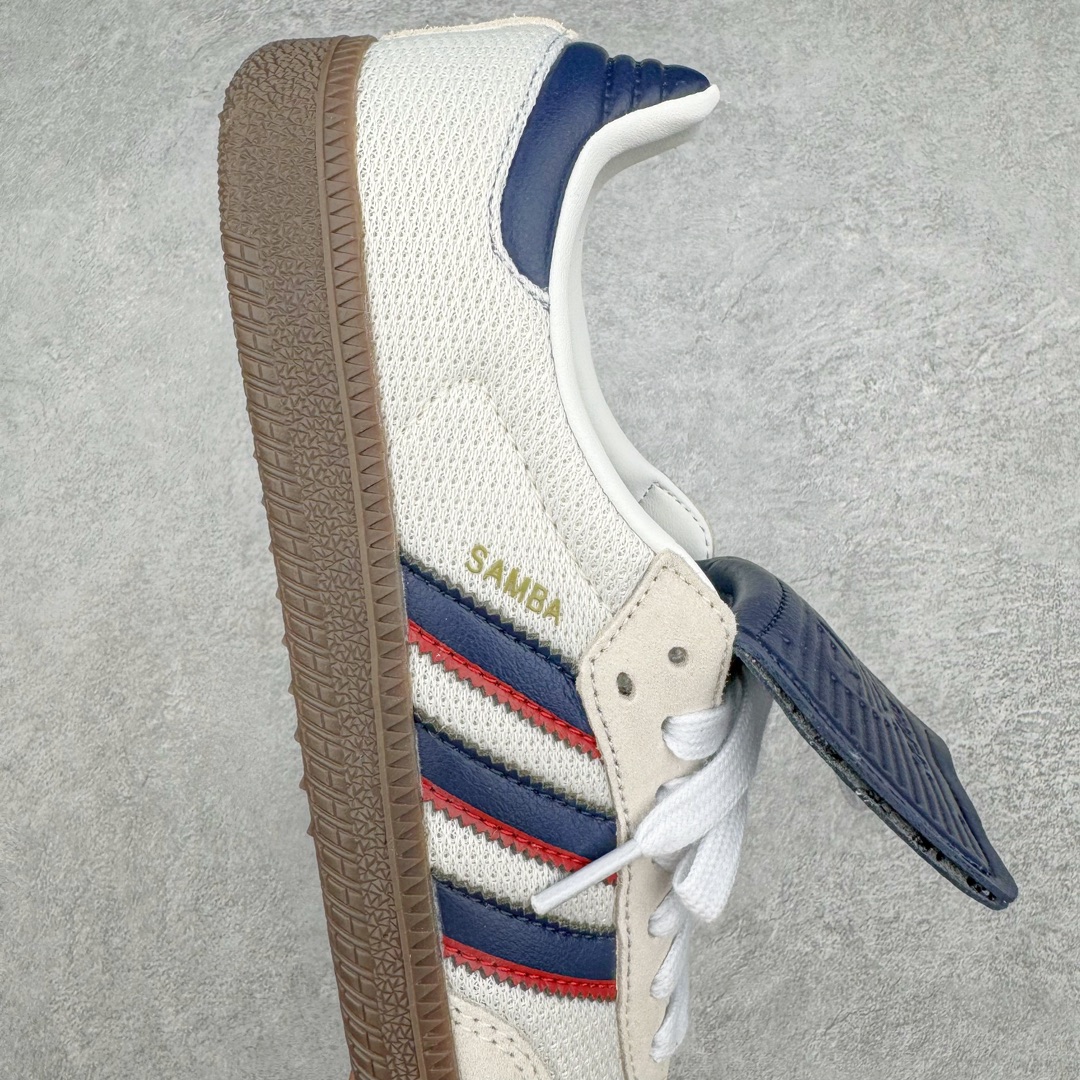 图片[6]-＃MF AD Original Samba LT 复古经典轻便板鞋 IE9169 这款桑巴鞋展示了高质量的工艺 带有装饰的超锁缝制和无缝的手感 柔软、柔软的皮革造型和标志性的3条纹完成了精致的外观 正规合身鞋带 鞋面上有绒面鞋垫 橡胶鞋底 享受正畸套筒软感 自50年代首次亮相以来就一直在赢得粉丝的青睐 尺码：36 36.5 37.5 38 38.5 39 40 40.5 41 42 42.5 43 44 44.5 45-选品中心