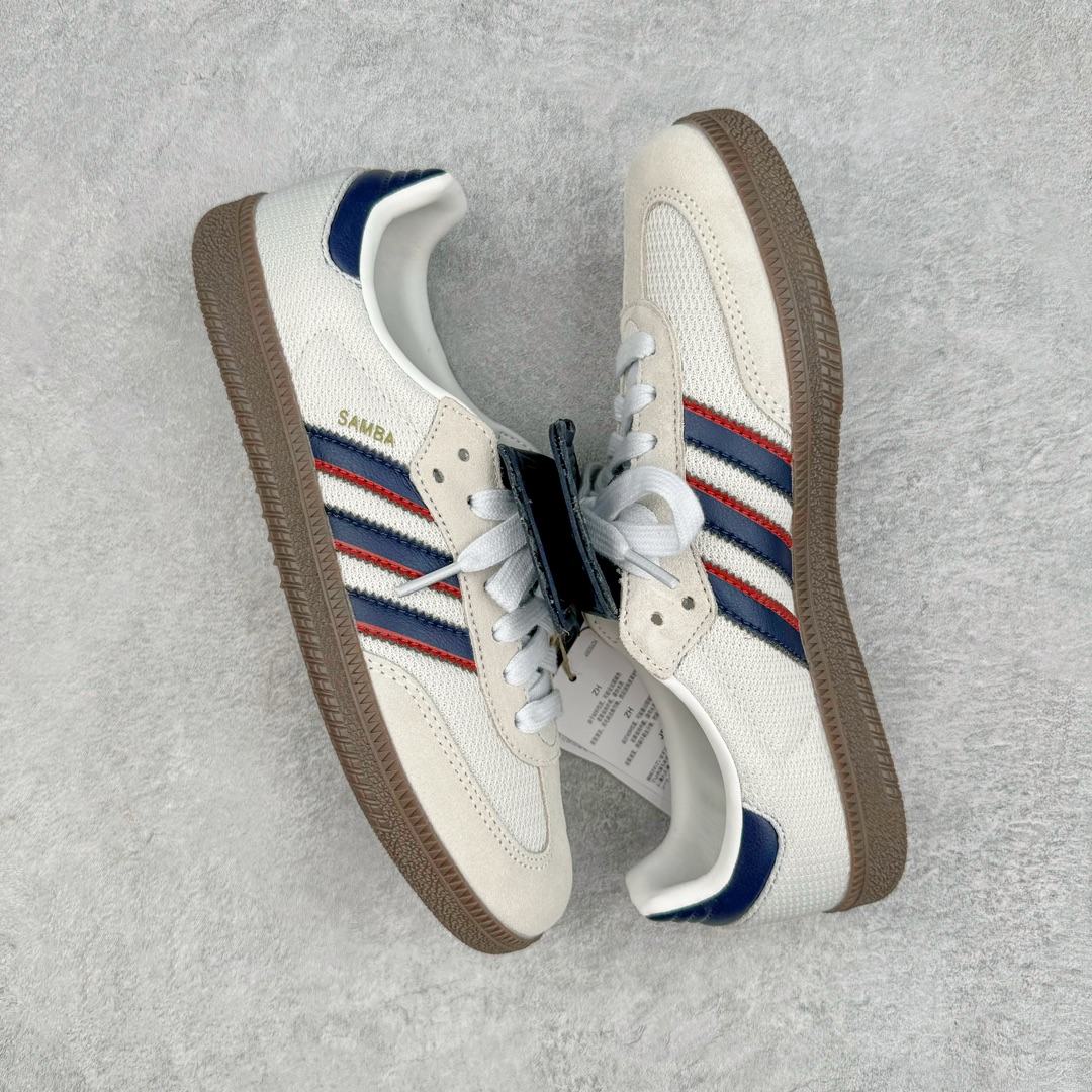 图片[3]-＃MF AD Original Samba LT 复古经典轻便板鞋 IE9169 这款桑巴鞋展示了高质量的工艺 带有装饰的超锁缝制和无缝的手感 柔软、柔软的皮革造型和标志性的3条纹完成了精致的外观 正规合身鞋带 鞋面上有绒面鞋垫 橡胶鞋底 享受正畸套筒软感 自50年代首次亮相以来就一直在赢得粉丝的青睐 尺码：36 36.5 37.5 38 38.5 39 40 40.5 41 42 42.5 43 44 44.5 45-选品中心