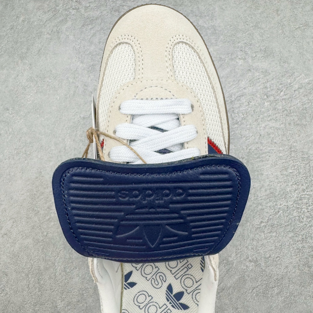 图片[4]-＃MF AD Original Samba LT 复古经典轻便板鞋 IE9169 这款桑巴鞋展示了高质量的工艺 带有装饰的超锁缝制和无缝的手感 柔软、柔软的皮革造型和标志性的3条纹完成了精致的外观 正规合身鞋带 鞋面上有绒面鞋垫 橡胶鞋底 享受正畸套筒软感 自50年代首次亮相以来就一直在赢得粉丝的青睐 尺码：36 36.5 37.5 38 38.5 39 40 40.5 41 42 42.5 43 44 44.5 45-选品中心