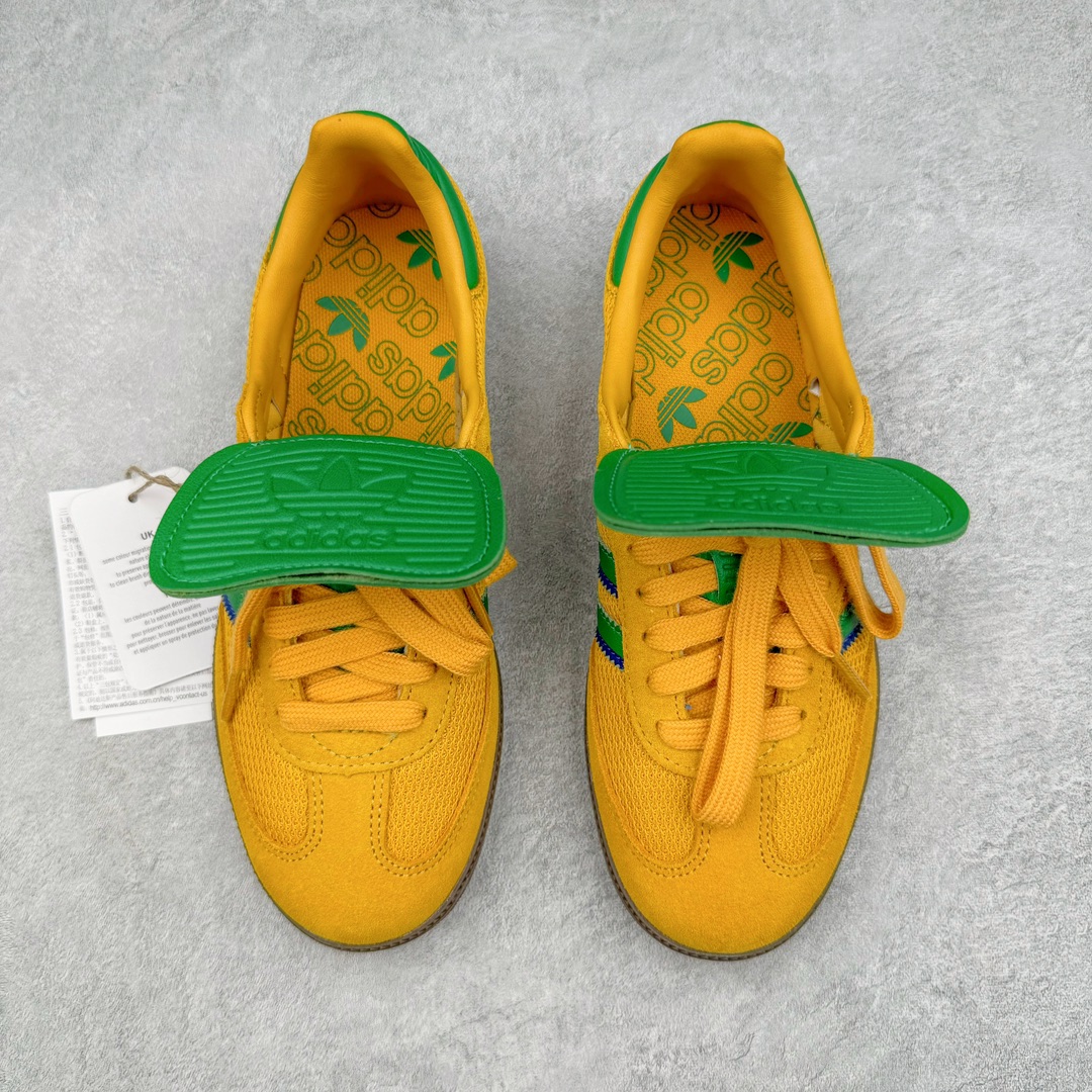 图片[2]-＃MF AD Original Samba LT 复古经典轻便板鞋 IE9165 这款桑巴鞋展示了高质量的工艺 带有装饰的超锁缝制和无缝的手感 柔软、柔软的皮革造型和标志性的3条纹完成了精致的外观 正规合身鞋带 鞋面上有绒面鞋垫 橡胶鞋底 享受正畸套筒软感 自50年代首次亮相以来就一直在赢得粉丝的青睐 尺码：36 36.5 37.5 38 38.5 39 40 40.5 41 42 42.5 43 44 44.5 45-选品中心