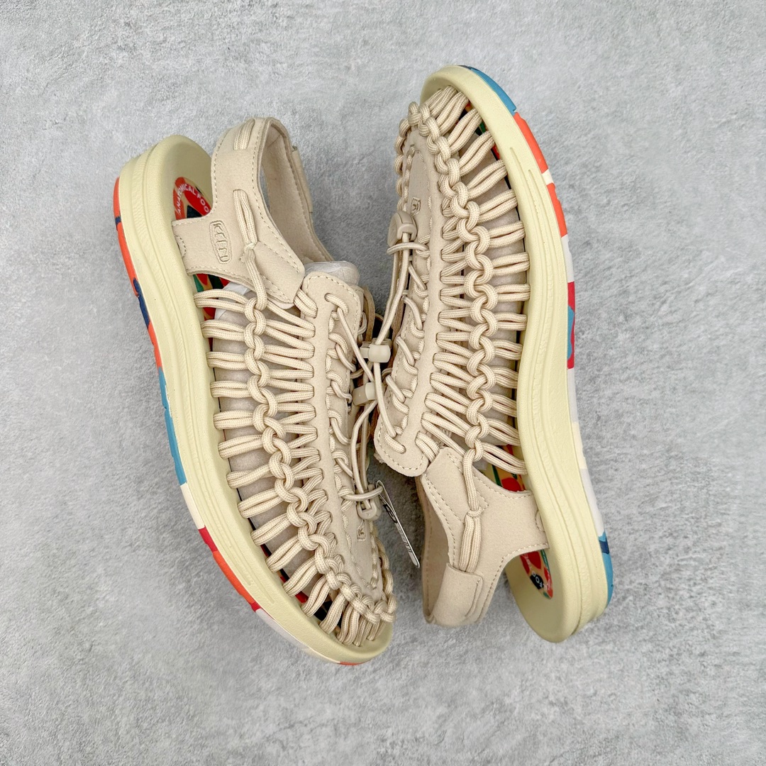 图片[3]-人气户外休闲鞋品牌-科恩Keen Uneek Flat-M 平底编织弹力穿搭溯溪涉水休闲户外凉鞋 #外贸订单出口品质#采用进口机台编制两根尼龙绳组成鞋面(快干衬里原料!!)#原装轻量级EVA中底缓震材质组合防滑橡胶外底部 夏季潮鞋,文青界的凉鞋至尊 都市机能户外品牌 KEEN 向来积极为其旗下大热鞋款 UNEEK 推出联名款，后跟为全封闭设计，快干衬里，HIGH-TRACTION橡胶外底，及轻量级EVA中底，达到轻量缓震的同时减轻重量。尺码：35 36 37 38 40 41 42 43 44 45-选品中心