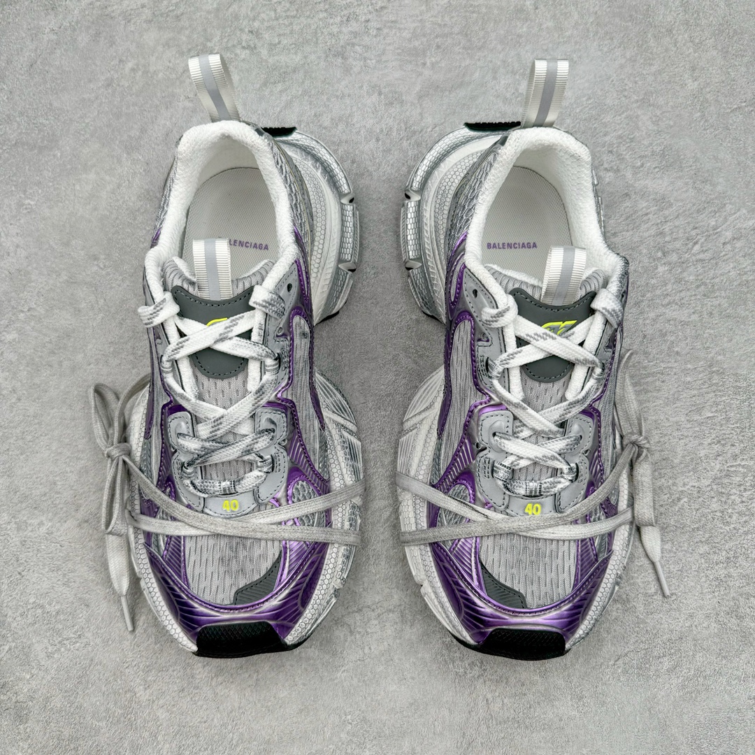 图片[2]-＃VG零售版 BALENCIAGA 3XL Sneakers 巴黎世家十代网布系带低帮走秀复古老爹鞋 全套原纸板楦头开发 最原汁原味的灵魂版型 全鞋荧光划线卡点 胶水把控整洁度追求极致完美 每一双都是工艺品 多重QC质检 超越公司货的品控标准 实实在在的免检产品 原盒原配 正确字体电绣 粗细、位置、大小正确 侧边TPU 透气孔匹配意产原版 正确分离大底 TPU软底 原版一致大底LOGO 立体感十足 原厂皮料水洗做旧 采购原厂网纱 不含皮革 网布材料和聚氨酯 磨损效果 鞋头边缘和后帮 Balenciaga 徽标 鞋面和后跟凸印尺码 鞋舌 3XL 橡胶品牌标识和反光细节 鞋帮拉袢和鞋舌拉祥 配反光细节 备用鞋带在鞋履前侧 可在穿着前取下 便于不同造型搭配 正常尺码 尺码：35 36 37 38 39 40 41 42 43 44 45 46-选品中心