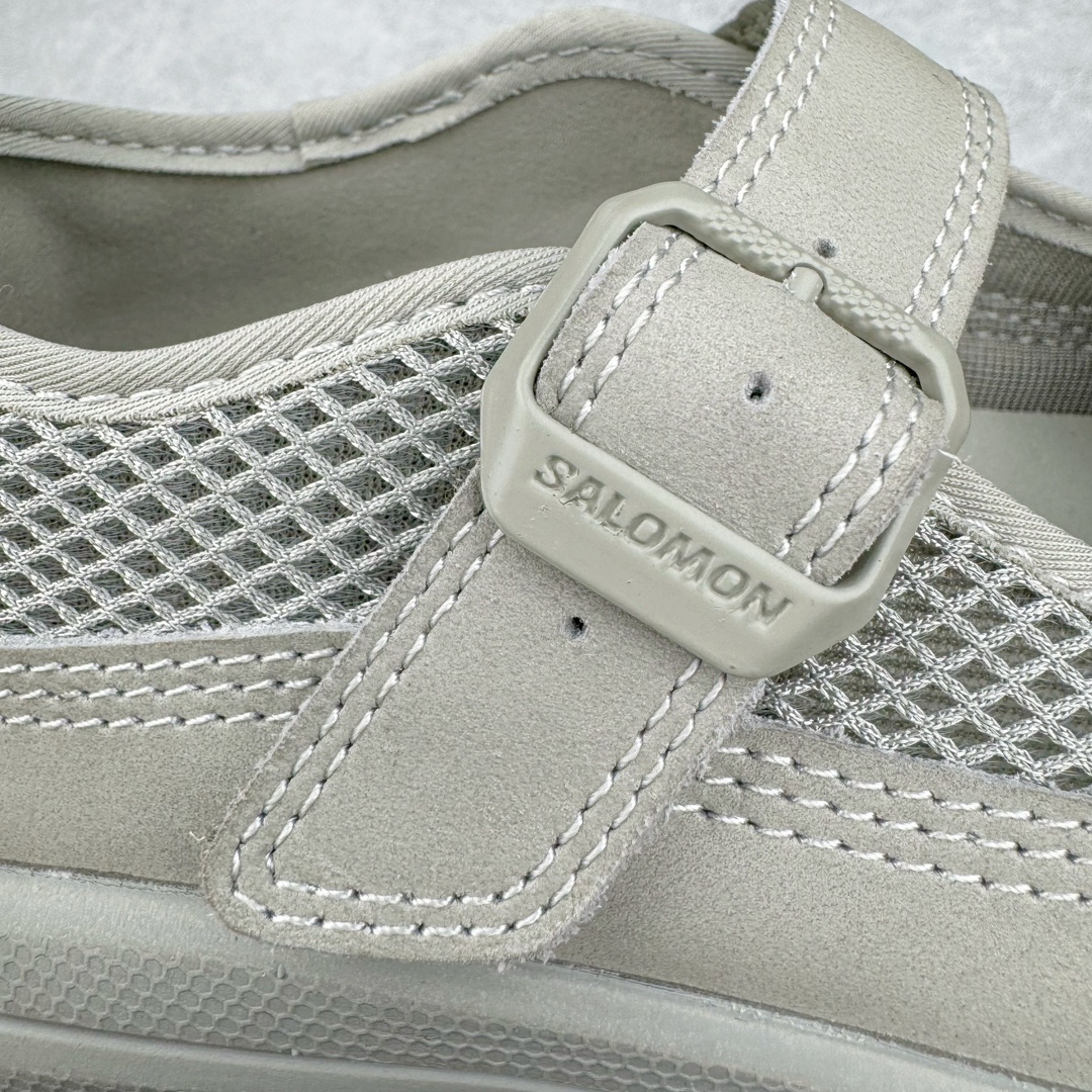 图片[14]-＃绿X/GX RX MARIE x SALOMON 萨洛蒙舒适減震耐磨低帮生活一脚蹬休闲鞋 在设计上向经典鞋款玛丽珍鞋致敬，其轮廓遵循尼龙搭扣玛丽珍鞋的经典外观。鞋底采用Salomon的Contagrip®技术，这种专利外底设计提供了卓越的抓地力和耐磨性，无论在城市街头还是户外小径上，都能自信行走。中底配备EVA缓震系统，有效吸收每一步的冲击力，减少长时间行走或站立带来的疲劳感。在功能上采用了网布透气鞋面，并配置了轻质 EVA 中底，融入了轻盈舒适的运动感（重量仅为237 克），使其成为一款户外恢复鞋，穿着它能提供长途徒步旅行后的舒适感。鞋带和扣带设计不仅增加了鞋款的时尚感，还方便调节松紧，确保每一位穿着者都能找到最合适的贴合度。透气性良好的鞋垫和内衬材质，保持双脚的干爽与舒适，让你在长时间穿着时也不会感到闷热。不仅在设计上兼顾了时尚和功能，还具备了广泛的适用性。无论是上班、购物、还是郊游，这款鞋都能胜任。其优雅的外观和强大的功能性，使其成为都市女性和户外爱好者的最佳选择。 尺码：36 36.5 37.5 38 38.5 39-选品中心