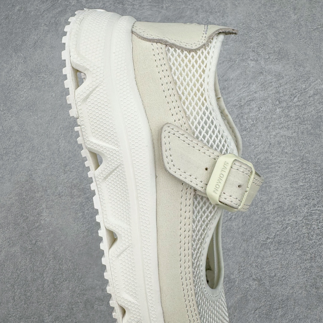 图片[6]-＃绿X/GX RX MARIE x SALOMON 萨洛蒙舒适減震耐磨低帮生活一脚蹬休闲鞋 在设计上向经典鞋款玛丽珍鞋致敬，其轮廓遵循尼龙搭扣玛丽珍鞋的经典外观。鞋底采用Salomon的Contagrip®技术，这种专利外底设计提供了卓越的抓地力和耐磨性，无论在城市街头还是户外小径上，都能自信行走。中底配备EVA缓震系统，有效吸收每一步的冲击力，减少长时间行走或站立带来的疲劳感。在功能上采用了网布透气鞋面，并配置了轻质 EVA 中底，融入了轻盈舒适的运动感（重量仅为237 克），使其成为一款户外恢复鞋，穿着它能提供长途徒步旅行后的舒适感。鞋带和扣带设计不仅增加了鞋款的时尚感，还方便调节松紧，确保每一位穿着者都能找到最合适的贴合度。透气性良好的鞋垫和内衬材质，保持双脚的干爽与舒适，让你在长时间穿着时也不会感到闷热。不仅在设计上兼顾了时尚和功能，还具备了广泛的适用性。无论是上班、购物、还是郊游，这款鞋都能胜任。其优雅的外观和强大的功能性，使其成为都市女性和户外爱好者的最佳选择。 尺码：36 36.5 37.5 38 38.5 39-选品中心