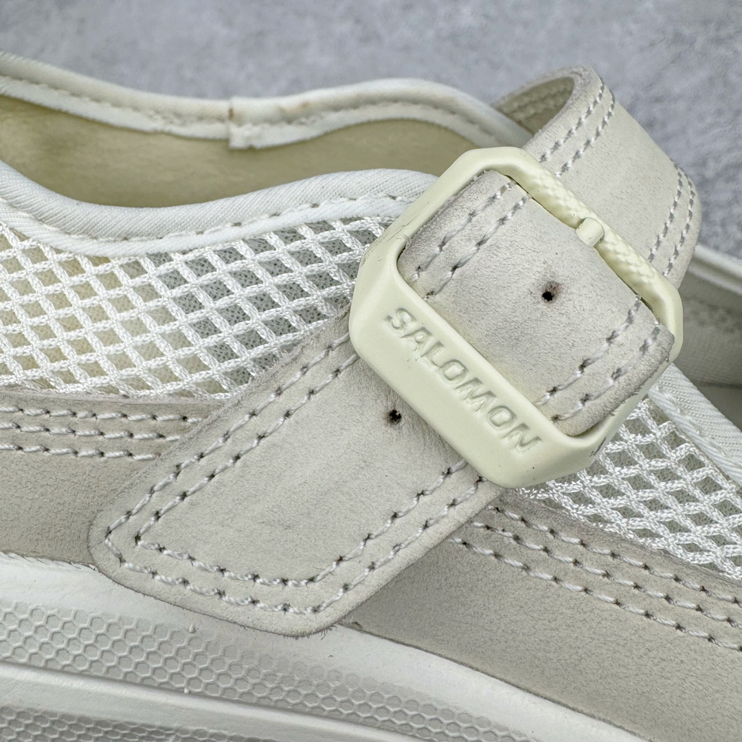 图片[14]-＃绿X/GX RX MARIE x SALOMON 萨洛蒙舒适減震耐磨低帮生活一脚蹬休闲鞋 在设计上向经典鞋款玛丽珍鞋致敬，其轮廓遵循尼龙搭扣玛丽珍鞋的经典外观。鞋底采用Salomon的Contagrip®技术，这种专利外底设计提供了卓越的抓地力和耐磨性，无论在城市街头还是户外小径上，都能自信行走。中底配备EVA缓震系统，有效吸收每一步的冲击力，减少长时间行走或站立带来的疲劳感。在功能上采用了网布透气鞋面，并配置了轻质 EVA 中底，融入了轻盈舒适的运动感（重量仅为237 克），使其成为一款户外恢复鞋，穿着它能提供长途徒步旅行后的舒适感。鞋带和扣带设计不仅增加了鞋款的时尚感，还方便调节松紧，确保每一位穿着者都能找到最合适的贴合度。透气性良好的鞋垫和内衬材质，保持双脚的干爽与舒适，让你在长时间穿着时也不会感到闷热。不仅在设计上兼顾了时尚和功能，还具备了广泛的适用性。无论是上班、购物、还是郊游，这款鞋都能胜任。其优雅的外观和强大的功能性，使其成为都市女性和户外爱好者的最佳选择。 尺码：36 36.5 37.5 38 38.5 39-选品中心