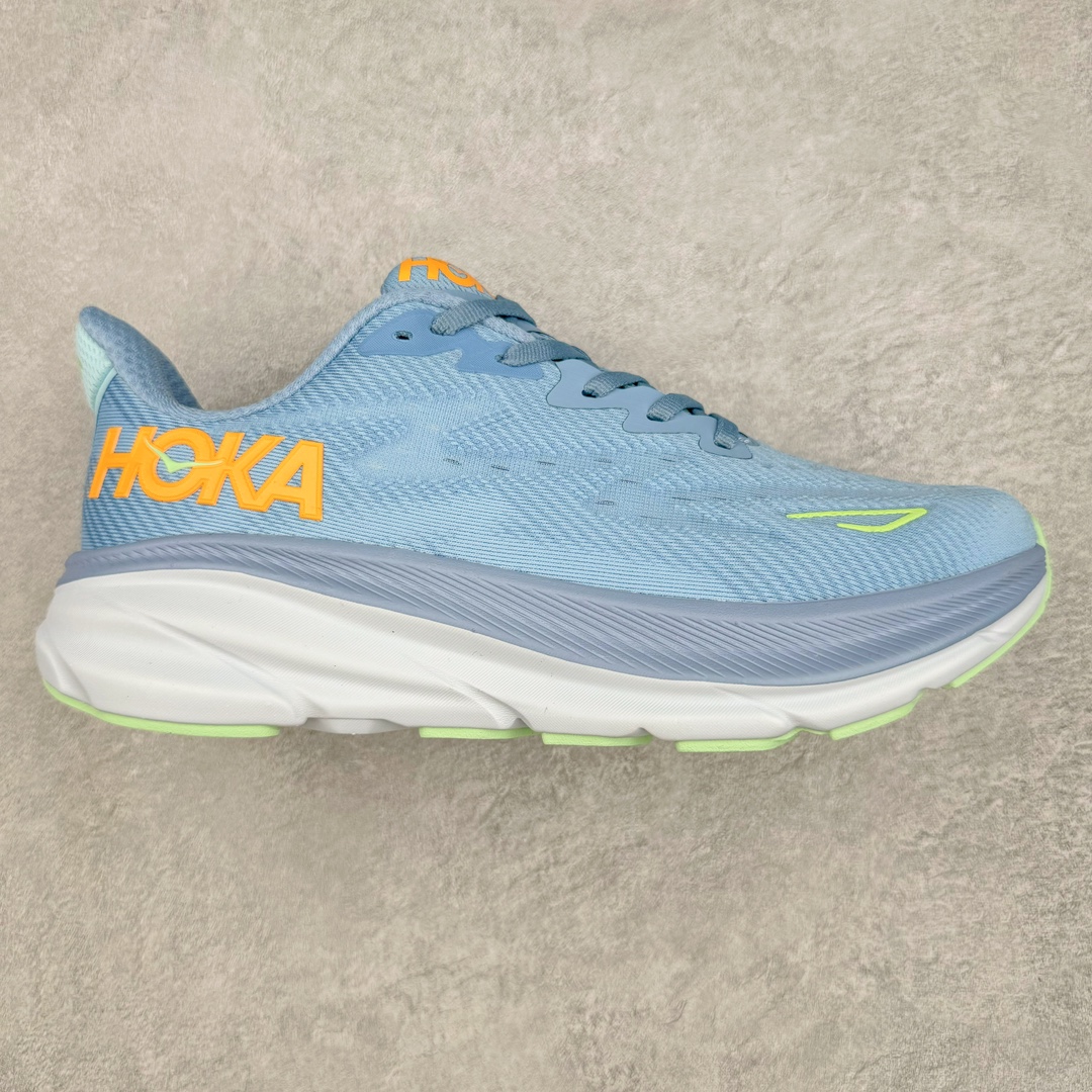 图片[8]-＃夏日福利特价 HOKA ONE ONE Clifton 克里夫顿9代专业性能减震公路跑步鞋 轻盈透气的针织网面和纱线的使用让鞋面更挺拔 增强鞋面的强度和支撑性能 搭配柔软的鞋舌 让双脚在舒适包裹中跑的更加畅快 全新泡棉中底 柔软的同时增强回弹性能 为不同跑者提供更平稳流畅的脚感 带来全面的缓冲保护 根据人体工程学设计的延长拉襟 后跟处弹软的海绵填充舒适固定 避免掉跟和摩擦 相比上一代光滑的内衬 Clifton 9的内衬增强了摩擦力 避免双脚在鞋内滑动 尺码：36 36.5 37.5 38 38.5 39 40 40.5 41 42 42.5 43 44 44.5 45-选品中心