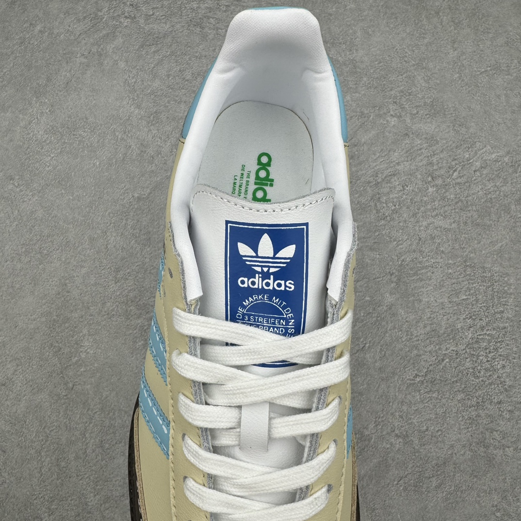 图片[5]-AD Original Samba OG 复古经典轻便板鞋 IG1024 这款桑巴鞋展示了高质量的工艺 带有装饰的超锁缝制和无缝的手感 柔软、柔软的皮革造型和标志性的3条纹完成了精致的外观 正规合身鞋带 鞋面上有绒面鞋垫 橡胶鞋底 享受正畸套筒软感 自50年代首次亮相以来就一直在赢得粉丝的青睐 尺码：36 36.5 37.5 38 38.5 39 40 40.5 41 42 42.5 43 44 44.5 45-选品中心