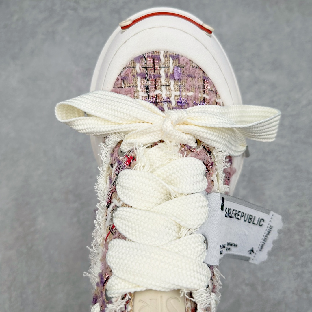 图片[4]-＃纯原福利 SMILEREPUBLIC 檀健次主理品牌 2024新款 众多明星上脚同款厚底开口笑帆布鞋 市售最高品质 得物毒盒最新版本 纯原一致 细节 品质 欢迎对比 市售唯一原厂渠道材料打造 该系列以“SMILE”为灵感来源 捕捉潮流 主打柔软的帆布设计 ms有裁切的羊毛流苏与独特编织技艺HZ 黑色35-45 白色35-45 其他35-40-选品中心