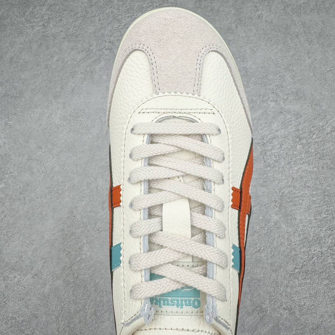 图片[4]-＃纯原 Asics Onitsuka Tiger MEXICO 66 亚瑟士鬼冢虎复古经典板鞋 市场最强版本 头层小羊皮加持 海外订单工厂出品 超成熟稳定的做工品控 原装全套纸板楦头开发 原汁原味 完美呈现版型 私模正确鞋底咬花纹路 一比一鞋头弧度高度鞋身弧度 绝不口嗨 细节品控鞋型随意秒杀市面 原档咬花纹路私模大底 一个单元有六个三角形 总体形拼接呈现花瓣状 官方四联吊牌 原装Ortholite轻量化鞋垫 原盒原配 质保卡 说明书 钢印防尘纸 纸板中底带钢印 乳胶组合鞋垫 支持全方位的对比专柜 产品从款式颜色造型上体现出追求舒适和细节的完美 鞋类更是推崇手工制作的严谨与完美 融舒适性与可穿性的设计风格 注重细节的完美和别致魅力 既保持稳重 又不失轻松的时尚感 尺码：36 37 37.5 38 39 39.5 40 40.5 41.5 42 42.5 43.5 44 45 46-选品中心