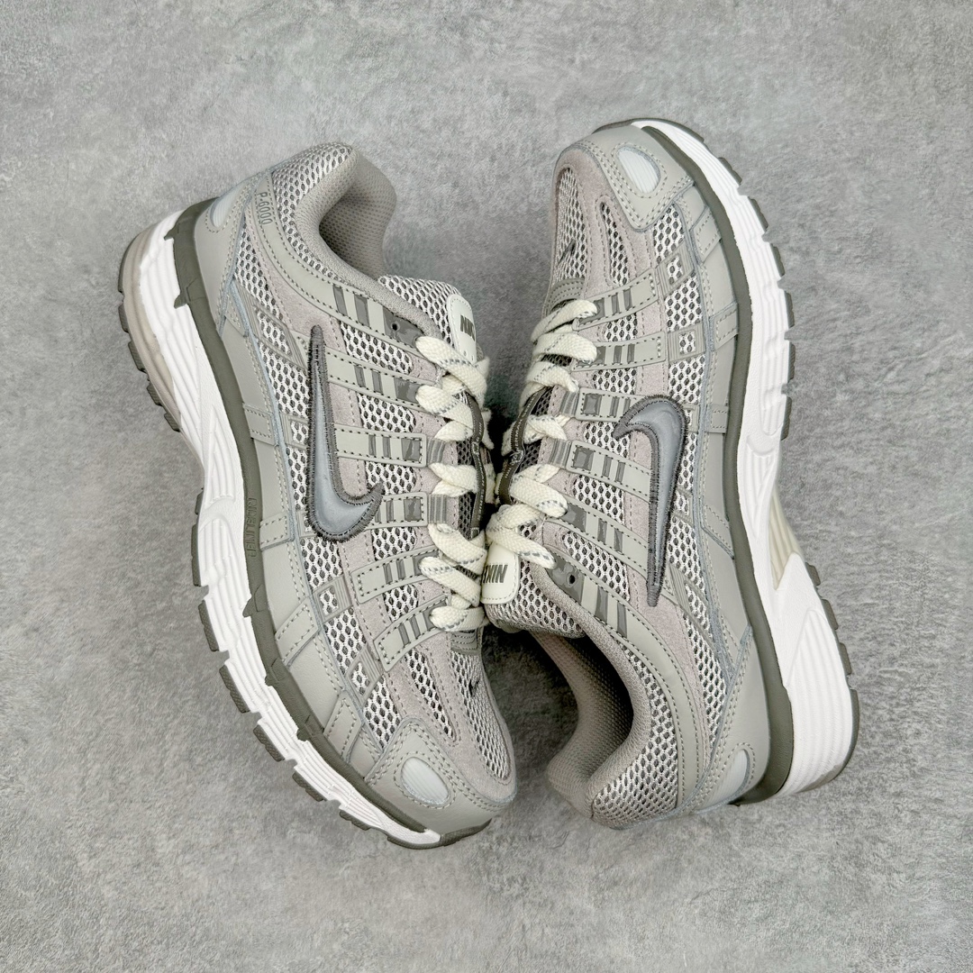 图片[3]-＃HP纯原 NK P-6000 系列低帮复古老爹风休闲运动舒适慢跑鞋 灰白 FN6837-012 购入原鞋原装纸板楦头开发 独家私模四层组合大底 市场唯一正确版本 良心定价 新配色陆续出货 进口三文治网面 融合 Pegasus 过往运动鞋设计 助力 21 世纪早期跑步运动跃升时尚新高度 采用透气网眼布、运动风格线条和耐穿覆面 兼具吸睛外观和舒适感受 中底泡绵以田径赛道为灵感 打造厚实设计 缔造出众缓震性能 尺码：36 36.5 37.5 38 38.5 39 40 40.5 41 42 42.5 43 44 44.5 45 46-选品中心