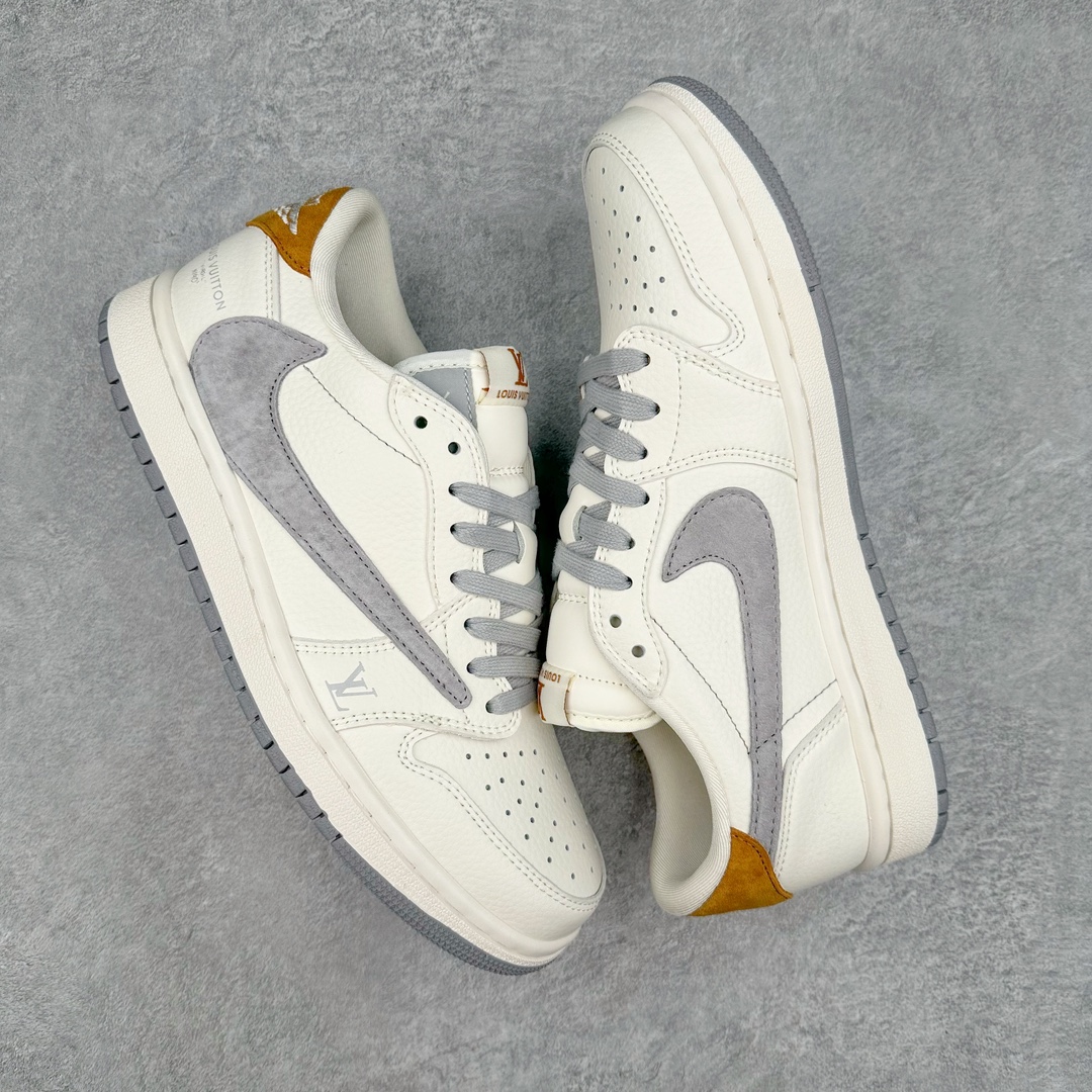 图片[3]-TS x Air Jordan AJ1 Low 倒钩低帮联名定制配色 LX1988-800 原厂内置气垫魔块 A模大底 头层小牛皮 鞋舌AJ原厂专用牛津布+AJ专用反口珍珠布+原厂无杂质高弹内里海棉+特殊封边弹力鞋带 尺码：36 36.5 37.5 38 38.5 39 40 40.5 41 42 42.5 43 44 44.5 45 46 47.5-选品中心