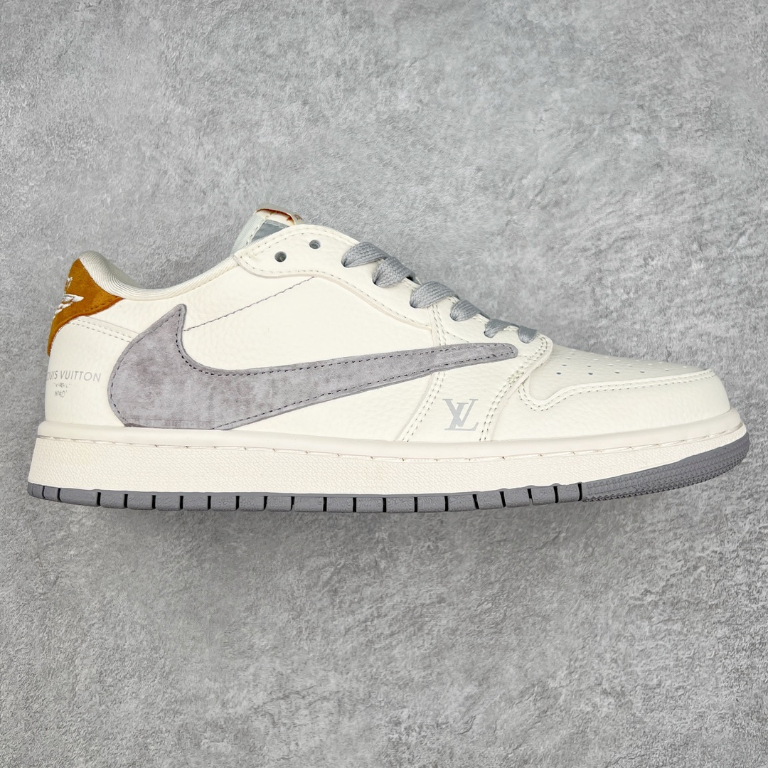 TS x Air Jordan AJ1 Low 倒钩低帮联名定制配色 LX1988-800 原厂内置气垫魔块 A模大底 头层小牛皮 鞋舌AJ原厂专用牛津布+AJ专用反口珍珠布+原厂无杂质高弹内里海棉+特殊封边弹力鞋带 尺码：36 36.5 37.5 38 38.5 39 40 40.5 41 42 42.5 43 44 44.5 45 46 47.5-选品中心