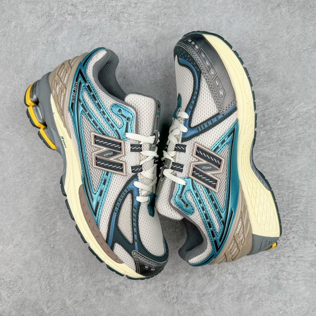 图片[3]-New Balance M1906R NB新百伦系列复古老爹风休闲运动慢跑鞋 采用轻质牛剖革拼接透气网眼衬垫织物鞋面材质 T-Beam大底提供足步弓支撑 保持步态稳定#后跟搭载外露缓震胶 鞋身整体以各种深浅不一的灰色覆盖 鞋头以淡蓝色调装饰，网眼衬垫通过不规律的色块实现做旧的美感 泛黄的鞋底更是进一步增添了复古气息 尺码：36 37 37.5 38 38.5 39.5 40 40.5 41.5 42 42.5 43 44 45-选品中心