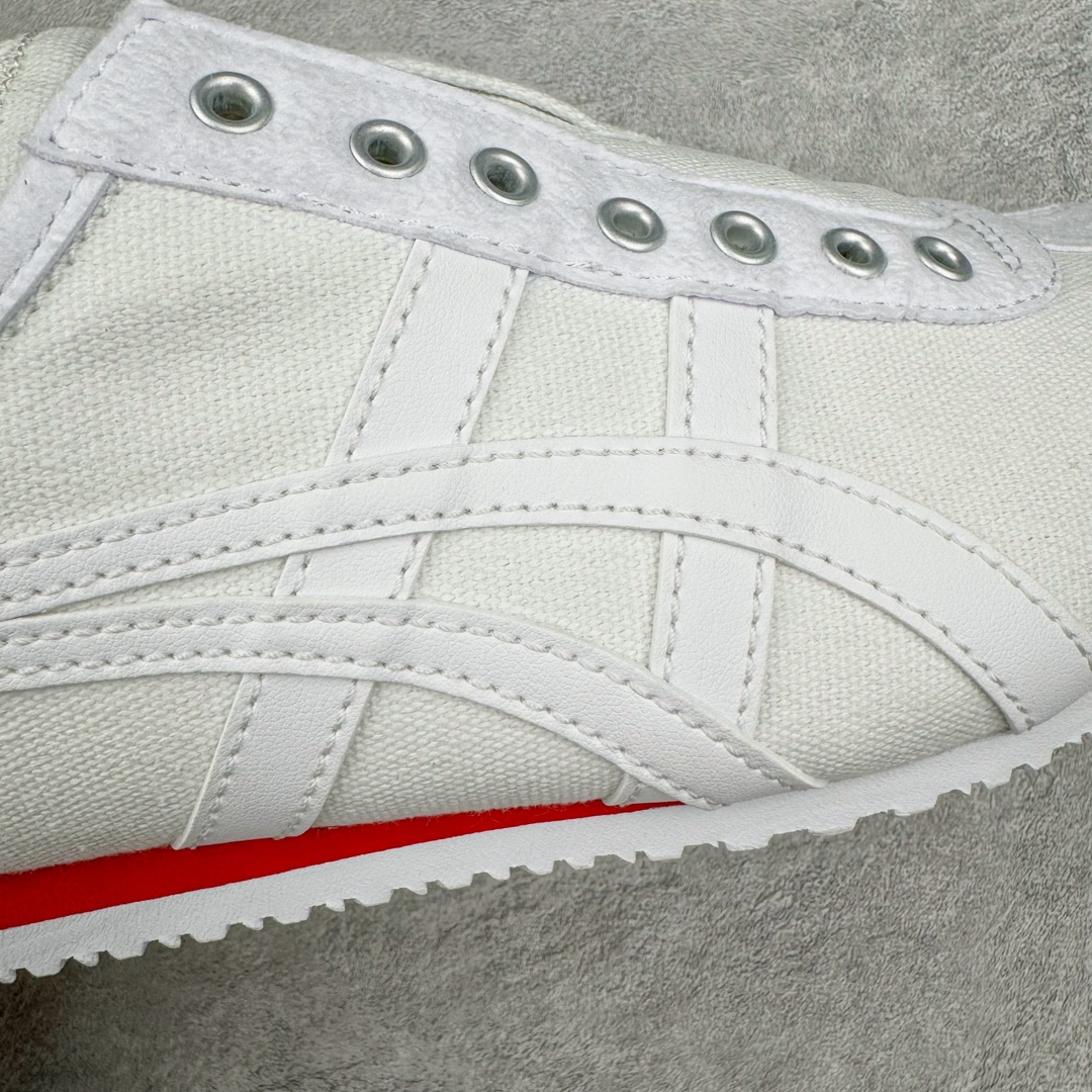 图片[15]-＃HK纯原福利 Asics Onitsuka Tiger MEXICO 66 亚瑟士鬼冢虎复古经典板鞋 市场最强版本 原厂牛津布加持 海外订单工厂出品 超成熟稳定的做工品控 原装全套纸板楦头开发 原汁原味 完美呈现版型 私模正确鞋底咬花纹路 一比一鞋头弧度高度鞋身弧度 绝不口嗨 细节品控鞋型随意秒杀市面 原档咬花纹路私模大底 一个单元有六个三角形 总体形拼接呈现花瓣状 官方四联吊牌 原装Ortholite轻量化鞋垫 原盒原配 质保卡 说明书 钢印防尘纸 纸板中底带钢印 乳胶组合鞋垫 支持全方位的对比专柜 产品从款式颜色造型上体现出追求舒适和细节的完美 鞋类更是推崇手工制作的严谨与完美 融舒适性与可穿性的设计风格 注重细节的完美和别致魅力 既保持稳重 又不失轻松的时尚感 尺码：36 37 37.5 38 39 39.5 40 40.5 41.5 42 42.5 43.5 44 45 46-选品中心