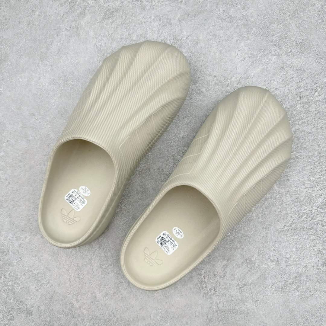 图片[3]-＃LJ渠道版 AD adiFOM Superstar MULE 贝壳头版一脚蹬半拖鸭掌鞋半拖 灰绿 IE0757 重金购入原鞋及原档案磨具生产指令开发 鞋头部位凹凸有致 横向大面积波浪纹理 后跟Logo 凹凸明显 轮廓分明 描漆定位精准 公整无偏差不溢出 LOGO内侧钢印清晰工整 原厂磨具全鞋无多余毛边 同源公司EVA粒子环保塑料 原厂指令配方 无任何异味 弹性卡色均保持原鞋一致 匠心打造 鞋口弧度大小 鞋面色泽质感同步原鞋 LOGO内侧钢印清晰工整 中底部分带原厂钢印编号 原厂Ortholite欧斯莱鞋垫 区别掉渣海玻璃鞋垫 吸汗防臭的效果无法相提并论 原厂定制原标 同比ZP 符合人体设计 产品基于标志性 Superstar 鞋款轮廓的同时 利用可再生的甘蔗加工物材料制成一体式泡沫鞋身 无鞋带设计更加方便穿脱 点睛之笔在于标志性的三道杠出现在鞋子的两侧 鞋跟贴片上饰有品牌标志性的三叶草压花 偏小一码 尺码：35.5 36 36.5 37 38 38.5 39 40 40.5 41 42 42.5 43 44 44.5 45 46-选品中心