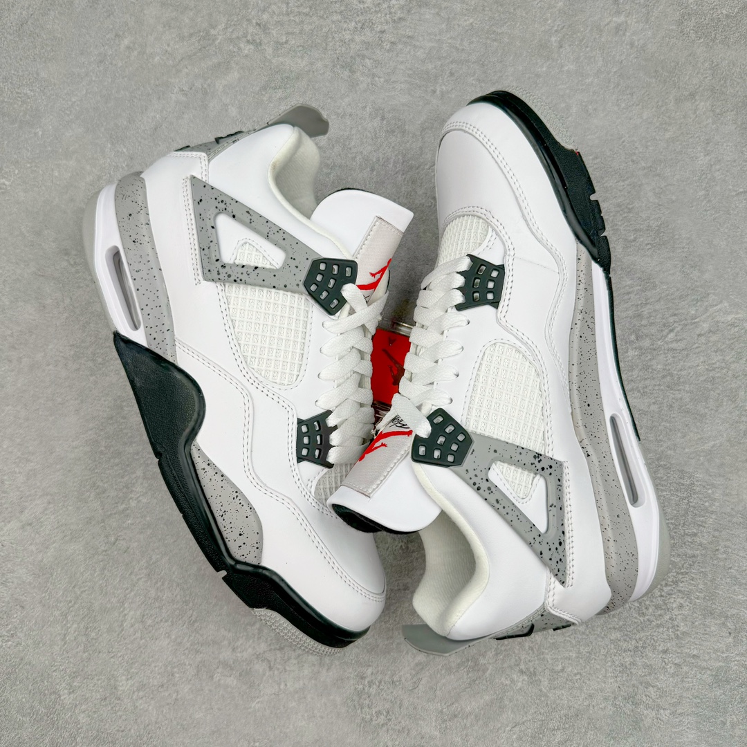 图片[3]-＃CS纯原福利 Air Jordan AJ4 Retro 白水泥 840606-190 大厂出品 全头层加持 原鞋原楦原纸板同源开发 完美呈现乔4的版型 内侧正确双色网格 还原细节 原厂皮料 正确气垫颜色 正确网格工艺 正确拉帮工艺 全鞋原装材料制作 原档案原模具打造 支持全方位与正品对比 尺码：36 36.5 37.5 38 38.5 39 40 40.5 41 42 42.5 43 44 44.5 45 46 47.5-选品中心