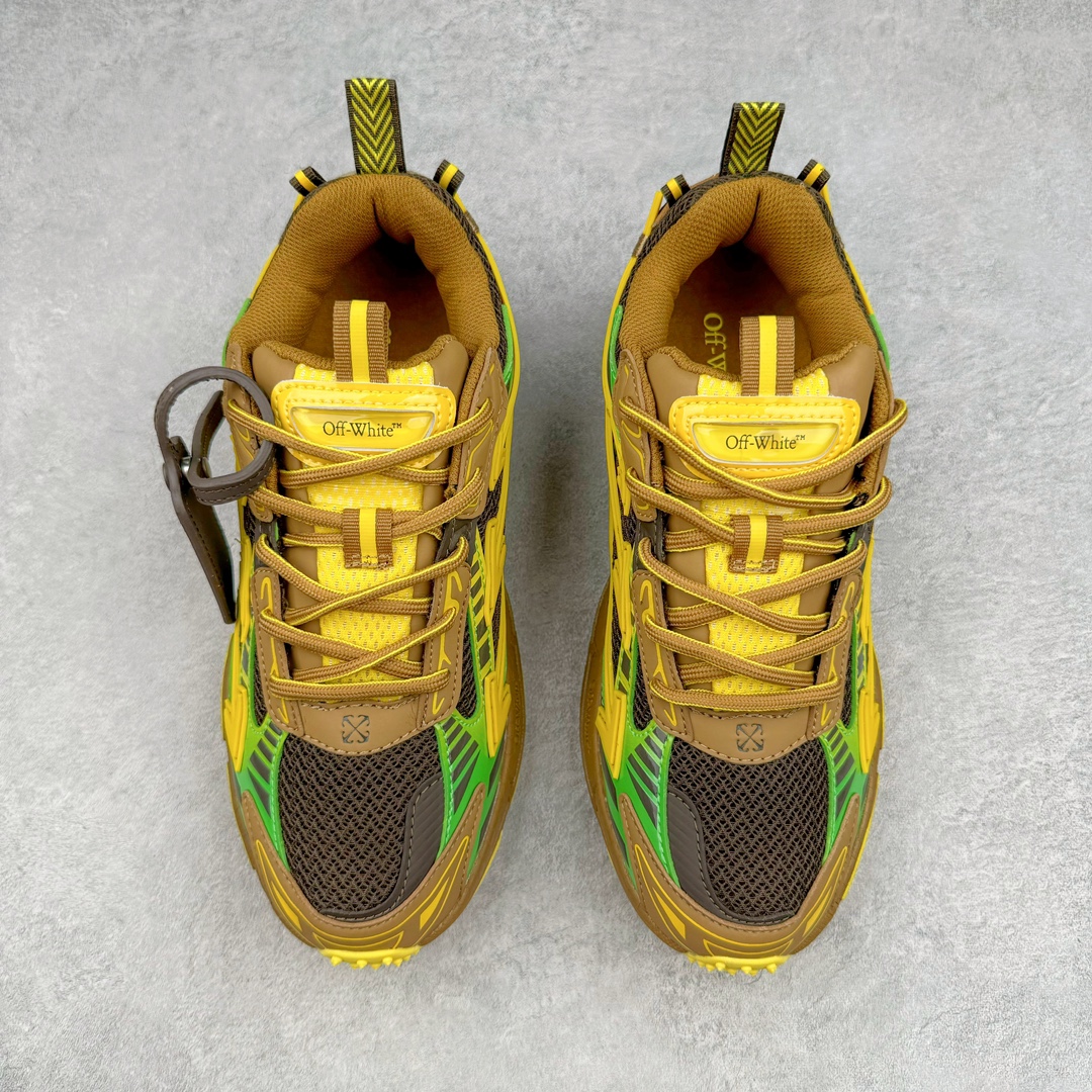 图片[2]-＃KX Off-White 2024年OW最新款跑鞋 #百分百原盒正确版 原楦原纸板数据开发 4层分离大底#鞋面采用3d立体打印和多种材料拼接而成#防滑耐磨透气性轻便跑鞋 作为曾经爆火 并且定位奢潮领域的标志性品牌 Off-White 仍需要不断更新符合当下潮流时尚的复古运动鞋款，以期收获基本盘消费者的关注 此次更新的 Off-White 新款运动鞋将经典复古老爹鞋细节设计更加夸张化 并将标志性箭头设计置于显著位置 除此之外 整个系列的色彩搭配也可谓纷繁多样 总有一款适合你 Off-White最新运动鞋款估计将在未来几个月登陆品牌专柜 喜欢的朋友切莫错过 尺码：36 37 38 39 40 41 42 43 44 45 46 47-选品中心