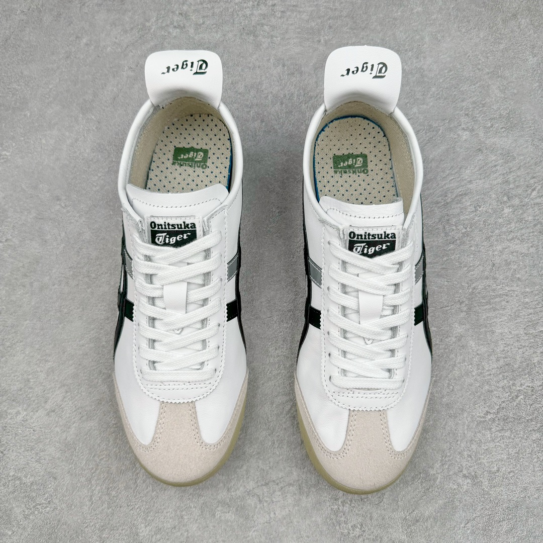 图片[2]-＃HK纯原 Asics Onitsuka Tiger MEXICO 66 亚瑟士鬼冢虎复古经典板鞋 市场最强版本 头层小羊皮加持 海外订单工厂出品 超成熟稳定的做工品控 原装全套纸板楦头开发 原汁原味 完美呈现版型 私模正确鞋底咬花纹路 一比一鞋头弧度高度鞋身弧度 绝不口嗨 细节品控鞋型随意秒杀市面 原档咬花纹路私模大底 一个单元有六个三角形 总体形拼接呈现花瓣状 官方四联吊牌 原装Ortholite轻量化鞋垫 原盒原配 质保卡 说明书 钢印防尘纸 纸板中底带钢印 乳胶组合鞋垫 支持全方位的对比专柜 产品从款式颜色造型上体现出追求舒适和细节的完美 鞋类更是推崇手工制作的严谨与完美 融舒适性与可穿性的设计风格 注重细节的完美和别致魅力 既保持稳重 又不失轻松的时尚感 尺码：36 37 37.5 38 39 39.5 40 40.5 41.5 42 42.5 43.5 44 45 46-选品中心