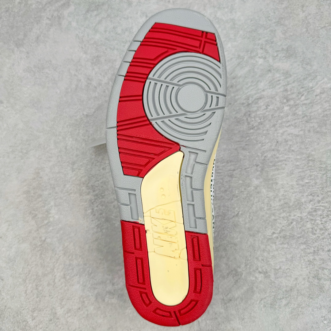 图片[9]-Off-White x Air Jordan AJ2 Low SP 芝加哥配色联名款篮球鞋 货号DJ4375-106 鞋款鞋身上使用 OW 联名经典解构防盗扣等元素这双鞋还开创性的使用了透明材质来打造成中底粉化的效果相信即便是 OG 鞋头也会被这样的设计打动 尺码：36 36.5 37.5 38 38.5 39 40 40.5 41 42 42.5 43 44 44.5 45 46 47.5-选品中心