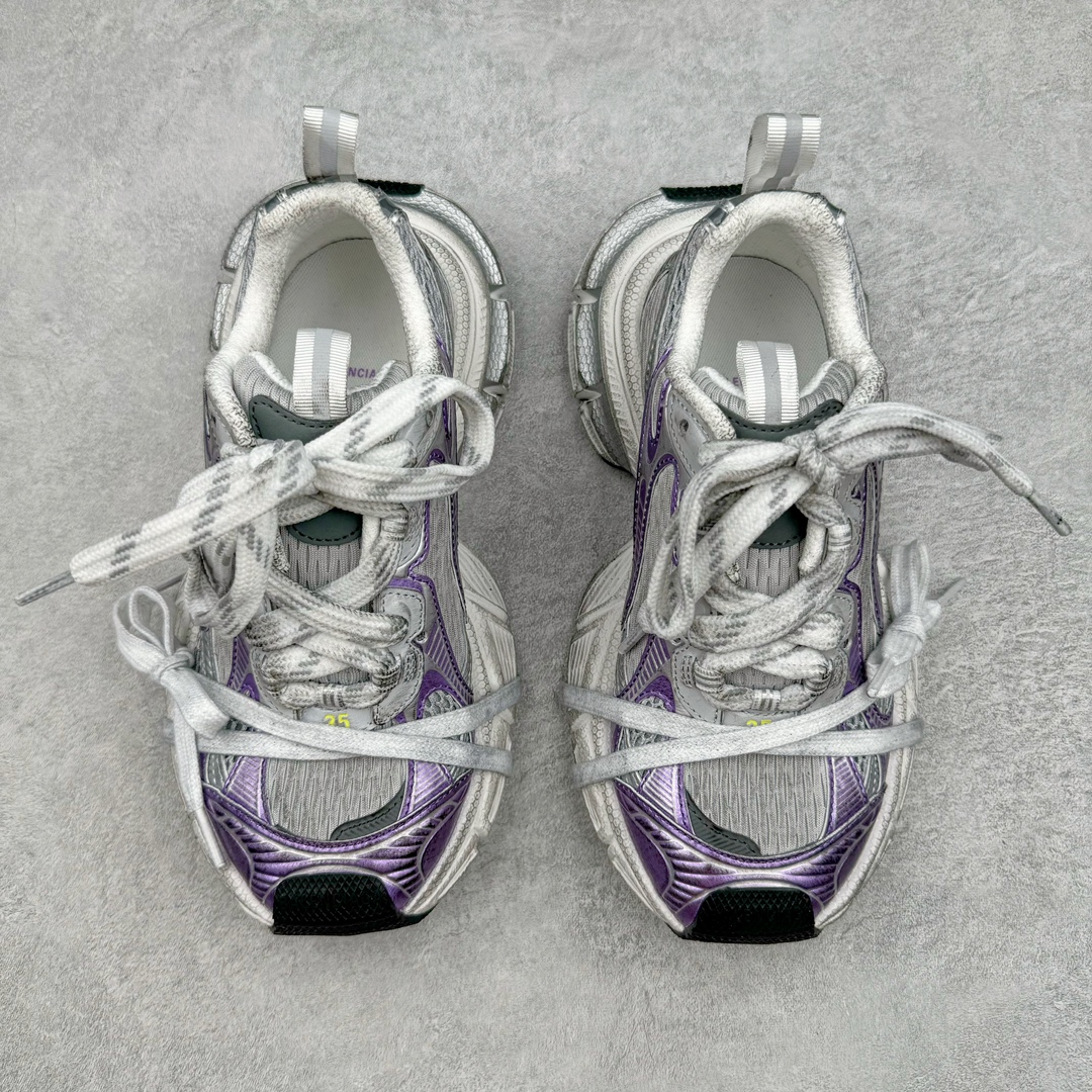 图片[2]-＃XA纯原 BALENCIAGA 3XL Sneakers 巴黎世家十代网布系带低帮走秀复古老爹鞋 全套原纸板楦头开发 最原汁原味的灵魂版型 全鞋荧光划线卡点 胶水把控整洁度追求极致完美 每一双都是工艺品 多重QC质检 超越公司货的品控标准 实实在在的免检产品 原盒原配 正确字体电绣 粗细、位置、大小正确 侧边TPU 透气孔匹配意产原版 正确分离大底 TPU软底 原版一致大底LOGO 立体感十足 原厂皮料水洗做旧 采购原厂网纱 不含皮革 网布材料和聚氨酯 磨损效果 鞋头边缘和后帮 Balenciaga 徽标 鞋面和后跟凸印尺码 鞋舌 3XL 橡胶品牌标识和反光细节 鞋帮拉袢和鞋舌拉祥 配反光细节 备用鞋带在鞋履前侧 可在穿着前取下 便于不同造型搭配 正常尺码 尺码：35 36 37 38 39 40 41 42 43 44 45 46-选品中心
