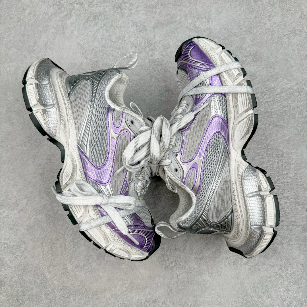 图片[3]-＃XA纯原 BALENCIAGA 3XL Sneakers 巴黎世家十代网布系带低帮走秀复古老爹鞋 全套原纸板楦头开发 最原汁原味的灵魂版型 全鞋荧光划线卡点 胶水把控整洁度追求极致完美 每一双都是工艺品 多重QC质检 超越公司货的品控标准 实实在在的免检产品 原盒原配 正确字体电绣 粗细、位置、大小正确 侧边TPU 透气孔匹配意产原版 正确分离大底 TPU软底 原版一致大底LOGO 立体感十足 原厂皮料水洗做旧 采购原厂网纱 不含皮革 网布材料和聚氨酯 磨损效果 鞋头边缘和后帮 Balenciaga 徽标 鞋面和后跟凸印尺码 鞋舌 3XL 橡胶品牌标识和反光细节 鞋帮拉袢和鞋舌拉祥 配反光细节 备用鞋带在鞋履前侧 可在穿着前取下 便于不同造型搭配 正常尺码 尺码：35 36 37 38 39 40 41 42 43 44 45 46-选品中心