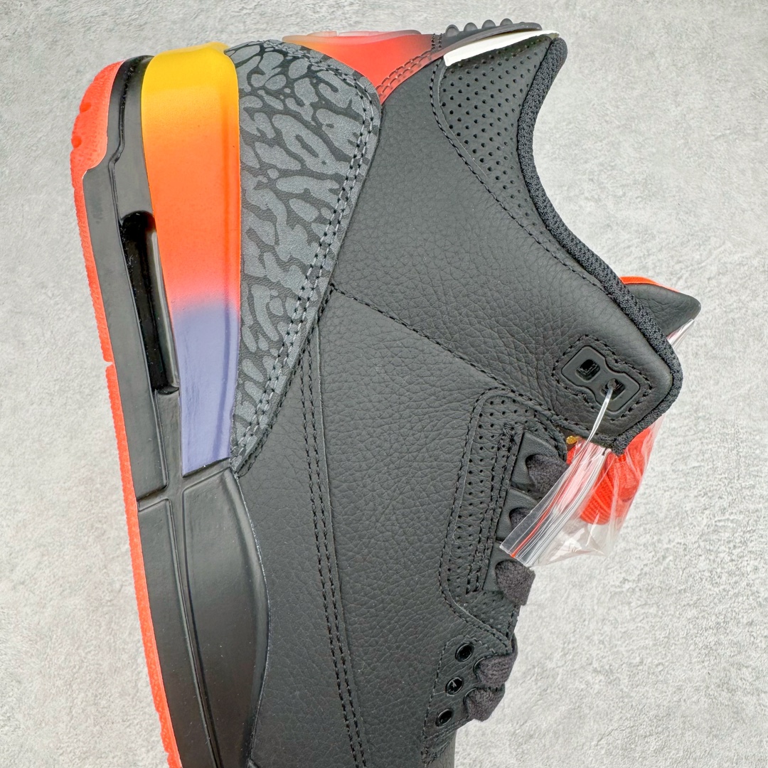 图片[6]-＃OG纯原 J Balvin x Air Jordan AJ3 联名黑红 彩虹渐变 FN0344-001 原楦原纸板开发 确保原汁原味 原厂皮料质感色泽绝无偏差 完美中底拉帮 原厂中底钢印 原档案大底 如假白送 大底纹路 气垫通透度PU的回弹性均百分百还原 原厂电绣鞋舌飞人刺绣针数立体讲究精细欢迎对比正品原鞋 尺码：36 36.5 37.5 38 38.5 39 40 40.5 41 42 42.5 43 44 44.5 45 46 47.5-选品中心